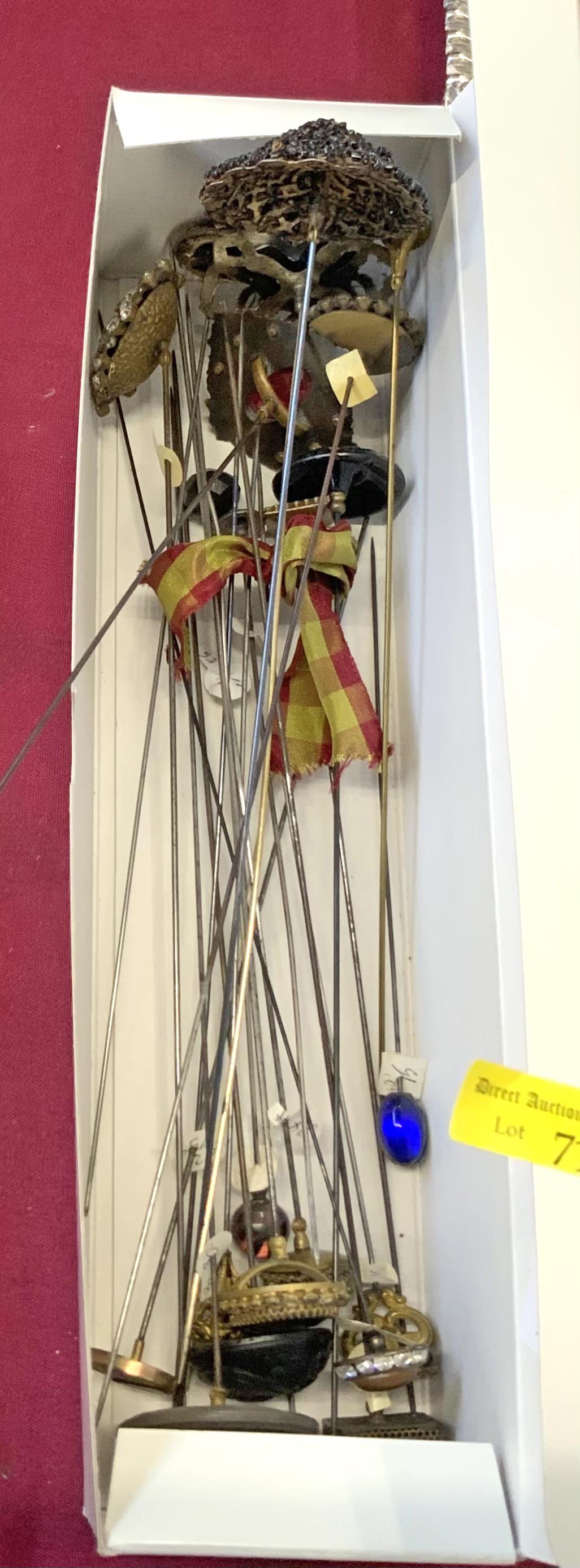 Lot of 24 Victorian Hat Pins. (1 of 1)