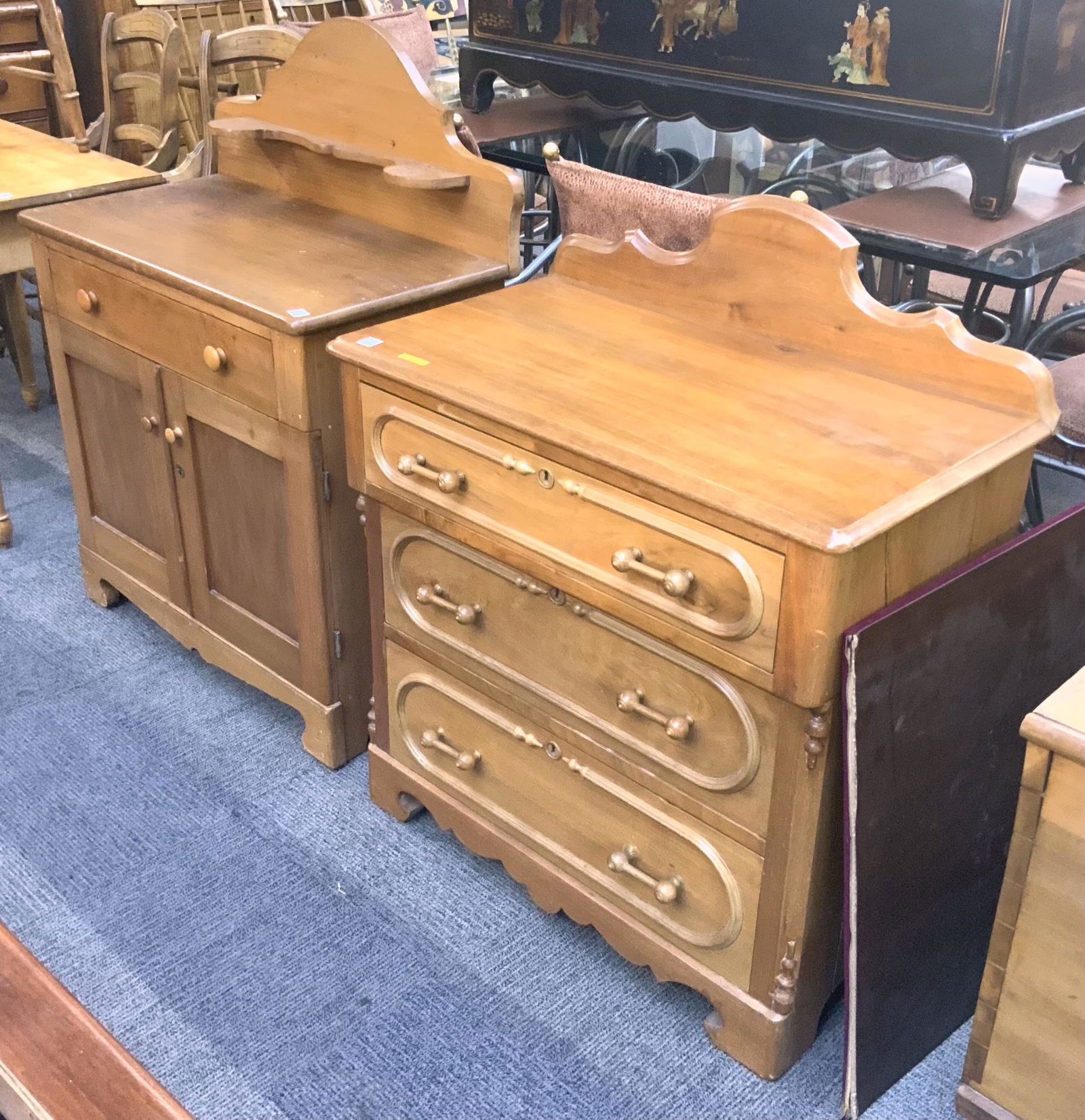 Lot of 2 Antique Washstands, one Victorian. (1 of 1)