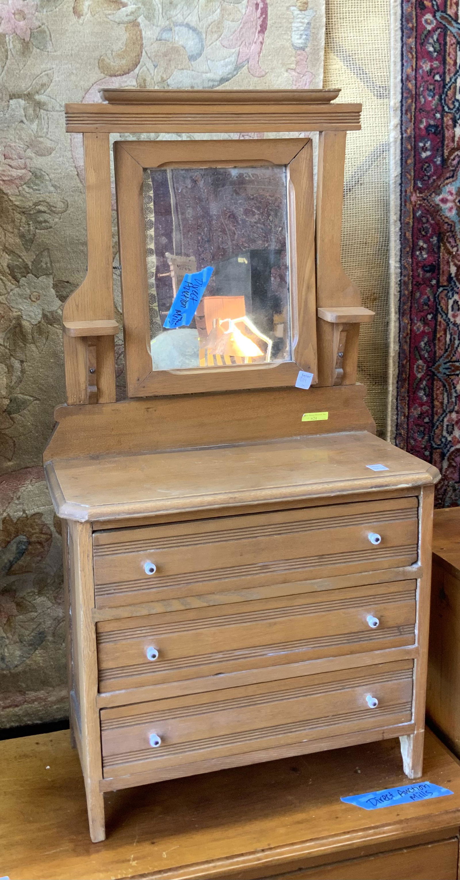Salesman's Sample/ Doll Furniture Dresser w/Mirror (1 of 1)