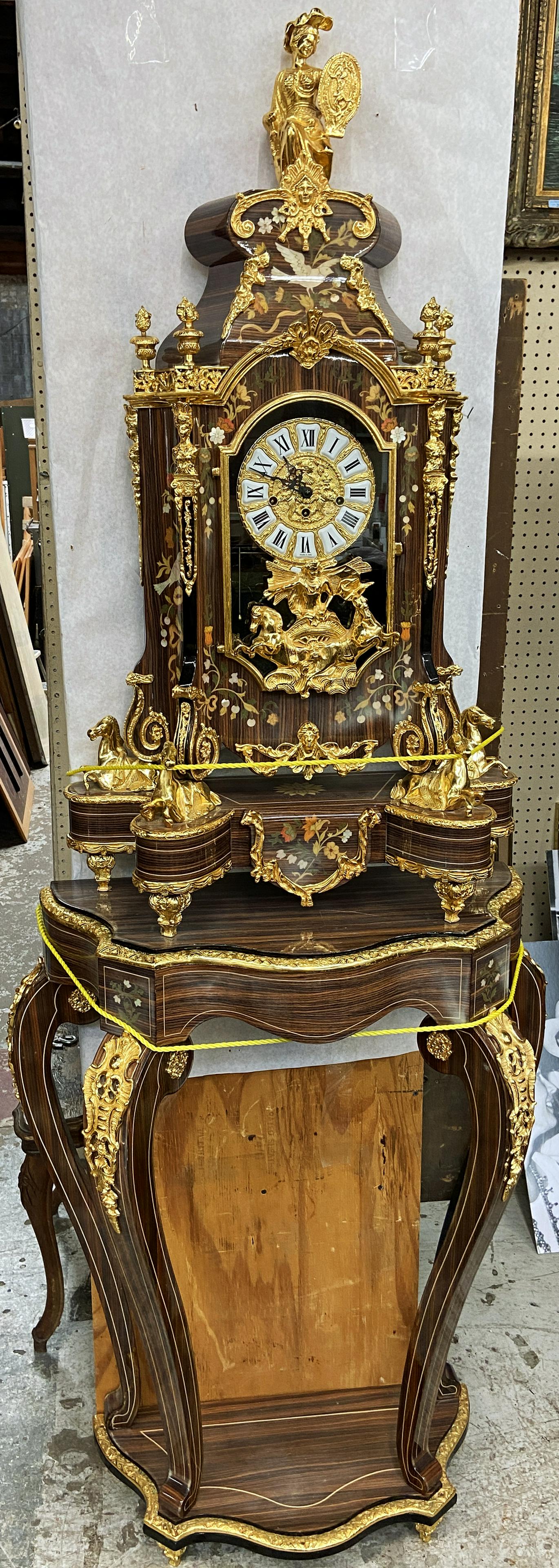 Ornate Le Ore Italian Clock with Matching Stand. (1 of 8)