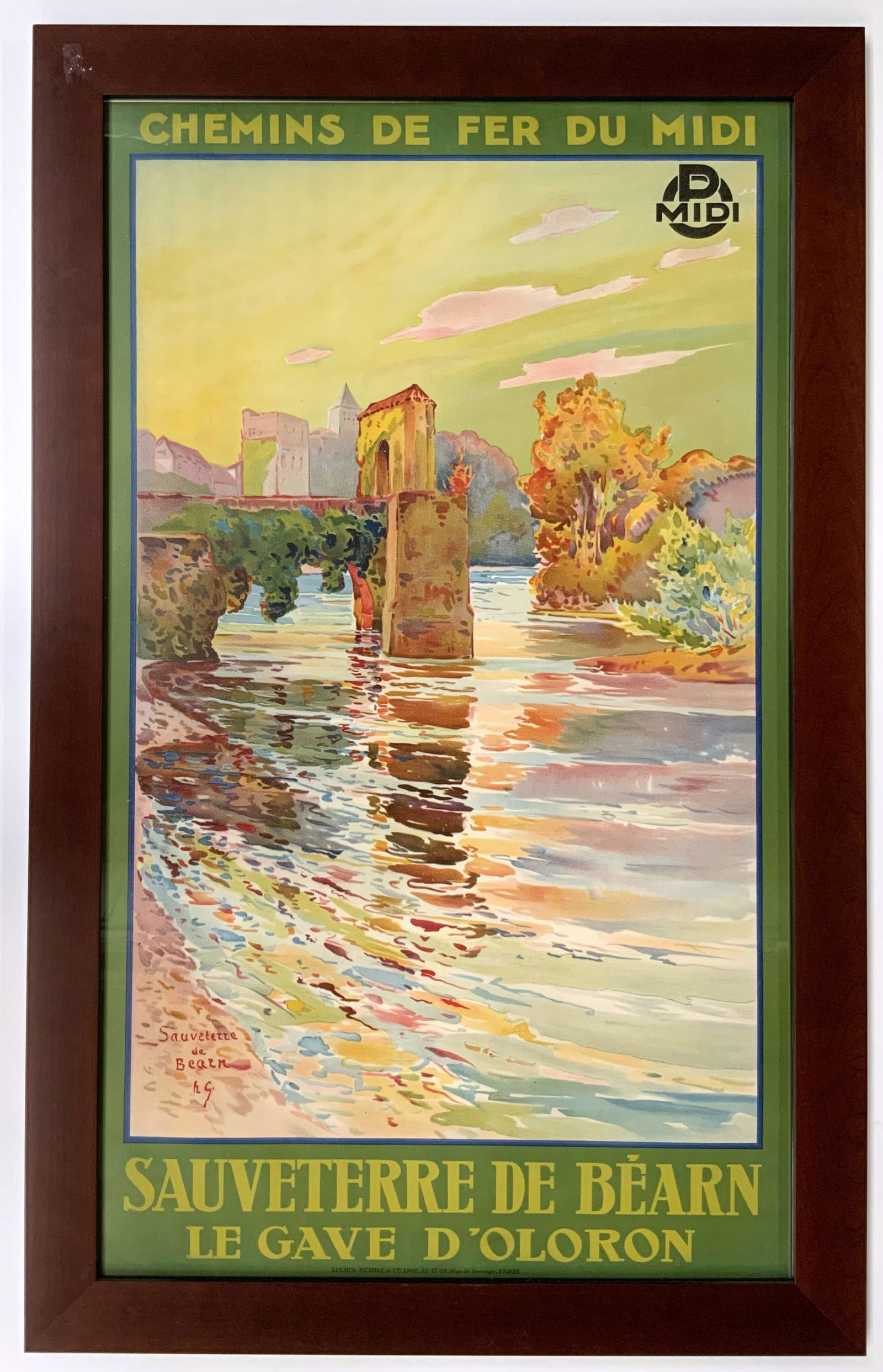 Vintage French Travel Poster- Sauveterre de Bearn. (1 of 3)