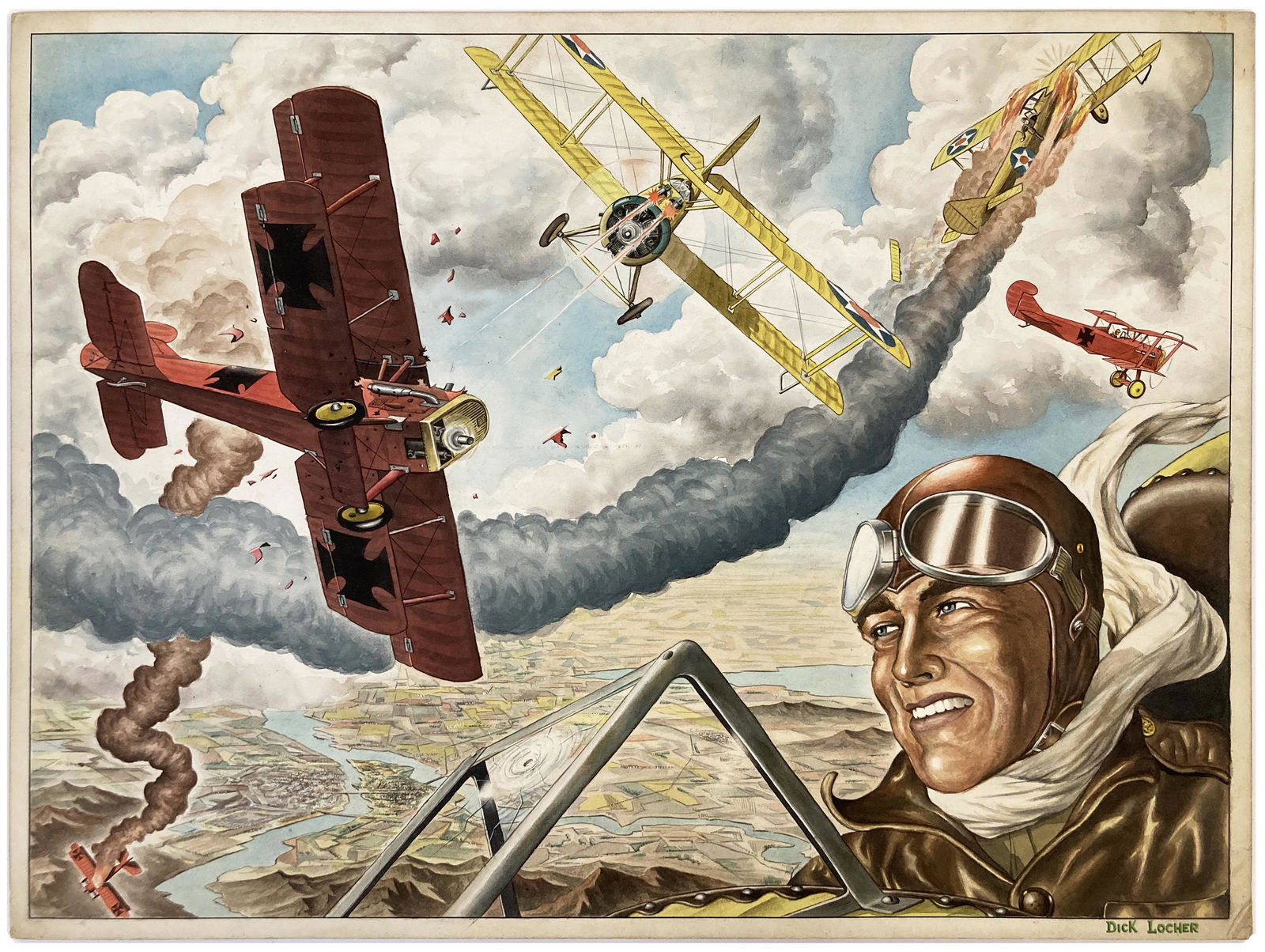 Dick Locher 1950 Prize-Winning Illustration. (1 of 4)