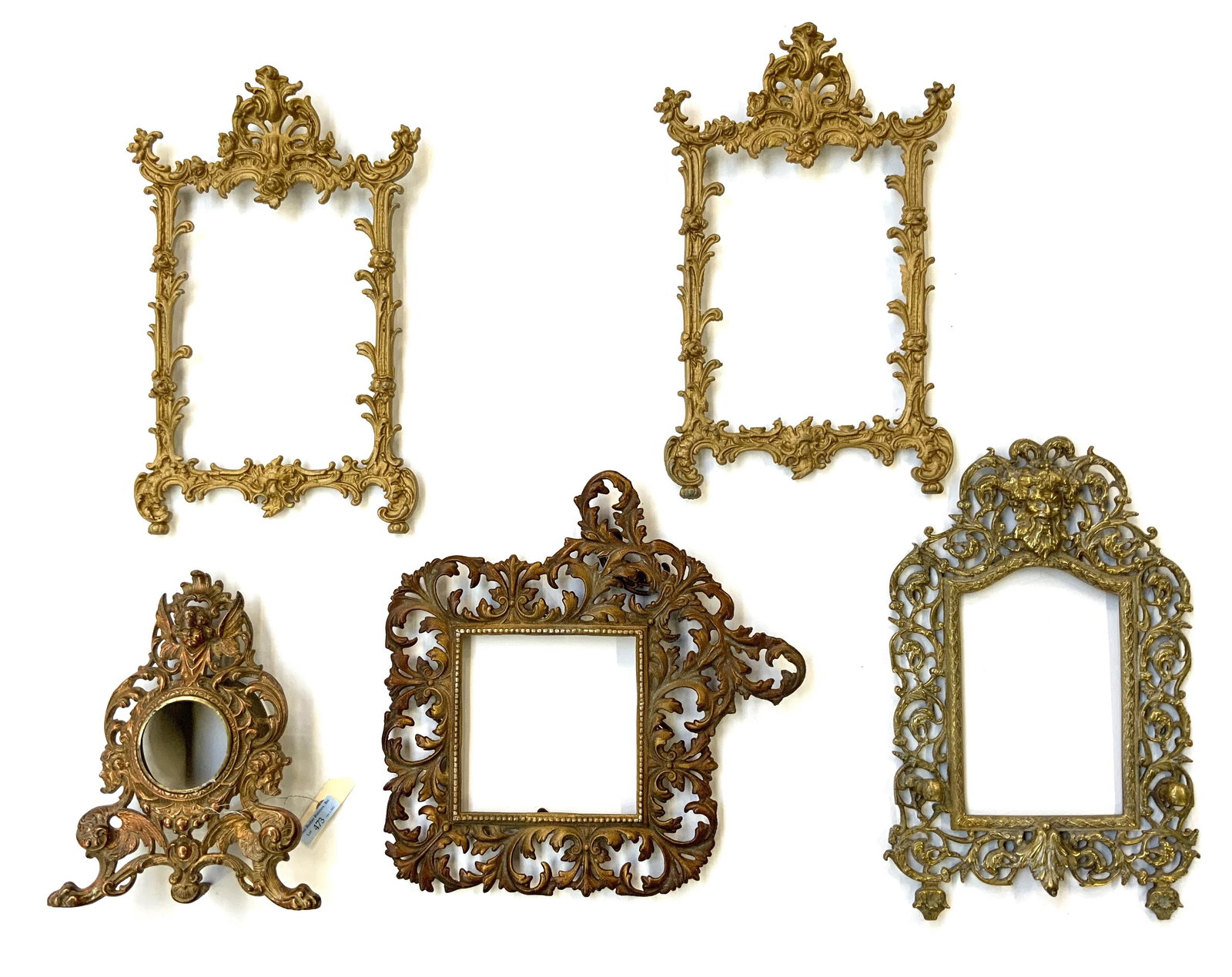 Lot of 5 Ornate Metal Vintage Picture Frames. (1 of 1)