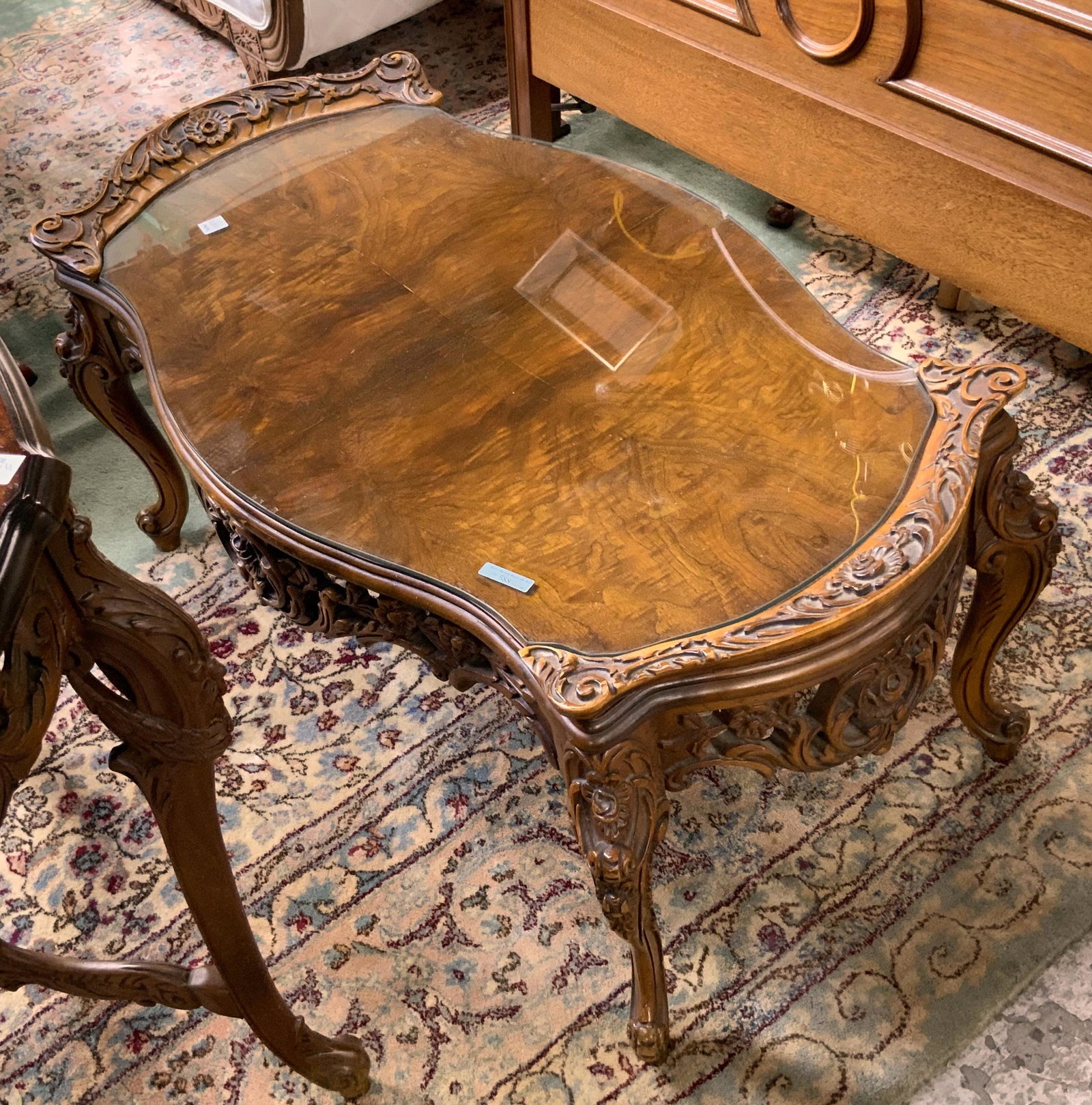Heavily Carved French Style Coffee Table. (1 of 1)