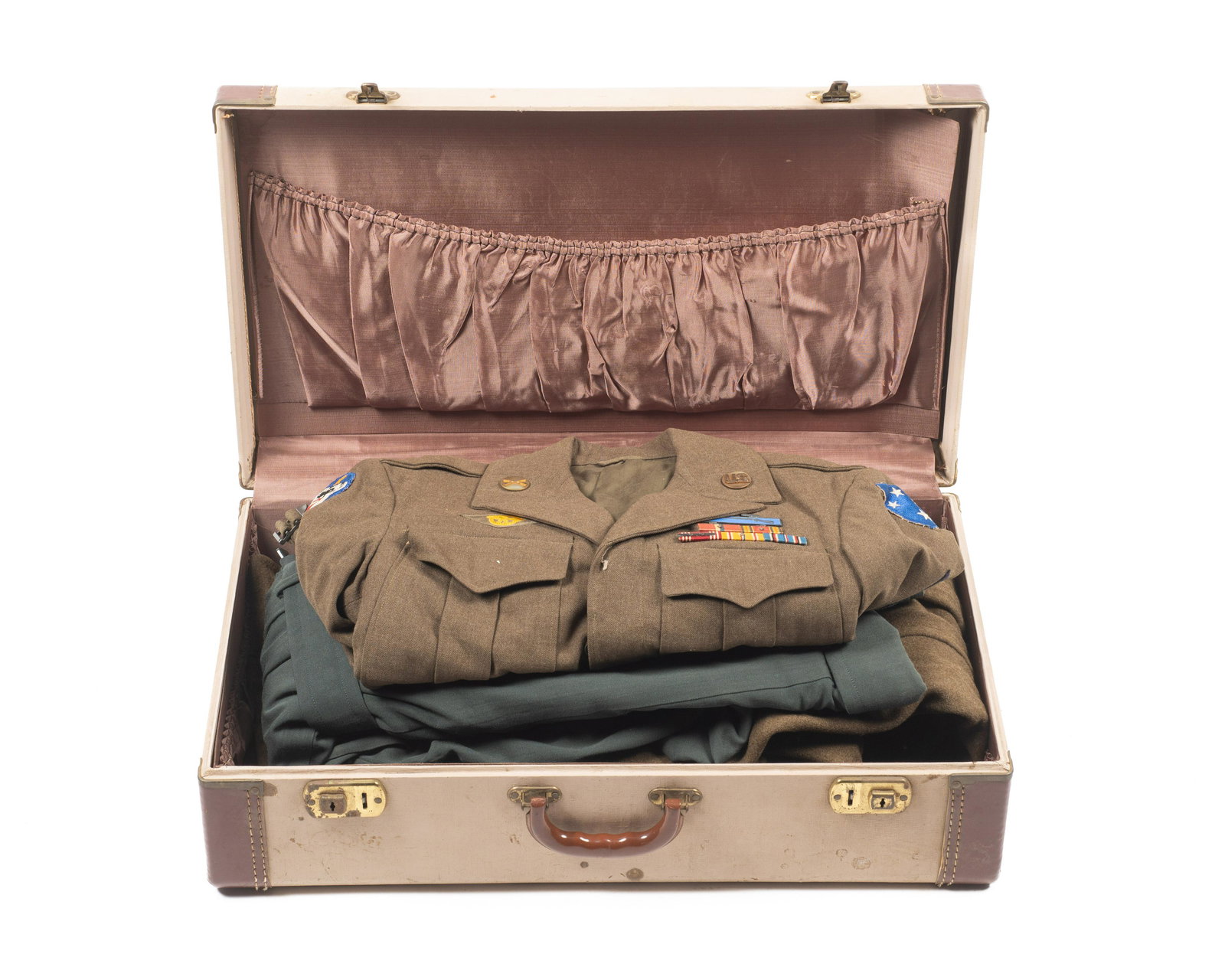 Lot of Military Uniform Items in a Suitcase. (1 of 6)