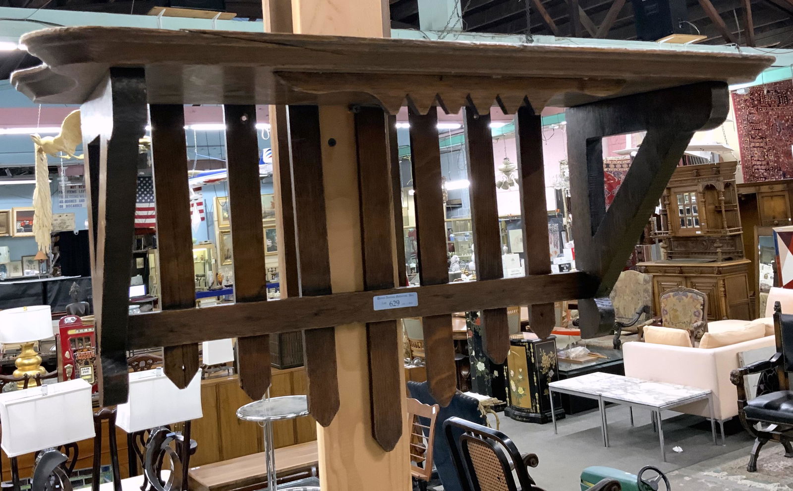 Antique Oak Clock Shelf. (1 of 1)