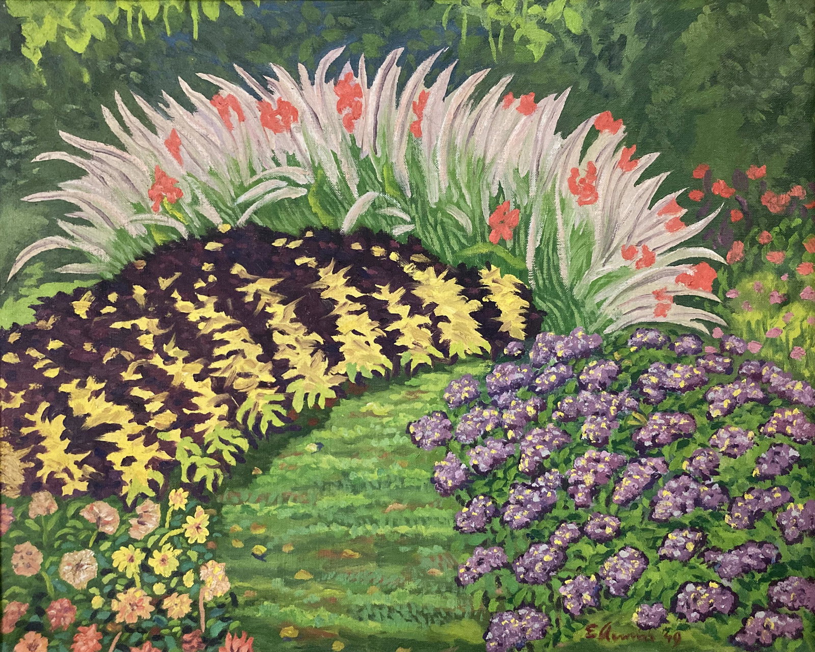 Oil Painting of Summer Flowers Sgd. Emil Armin. (1 of 5)