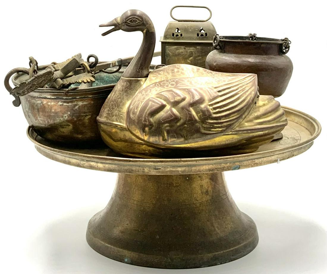 Lot of Assorted Asian Brass & Metal Items. (1 of 4)