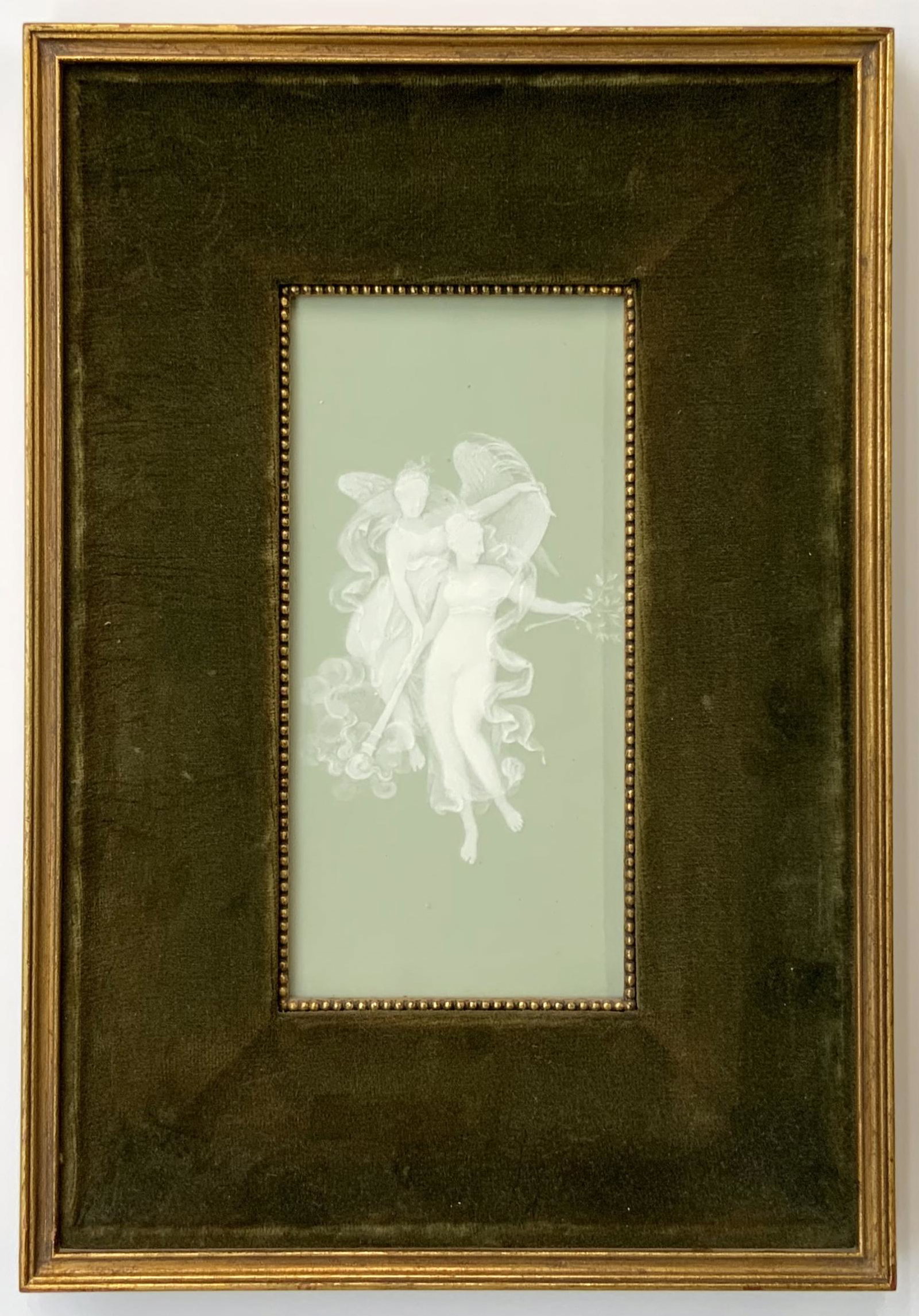 Pate-Sur-Pate Framed Plaque, Signed E. Diffloth. (1 of 3)