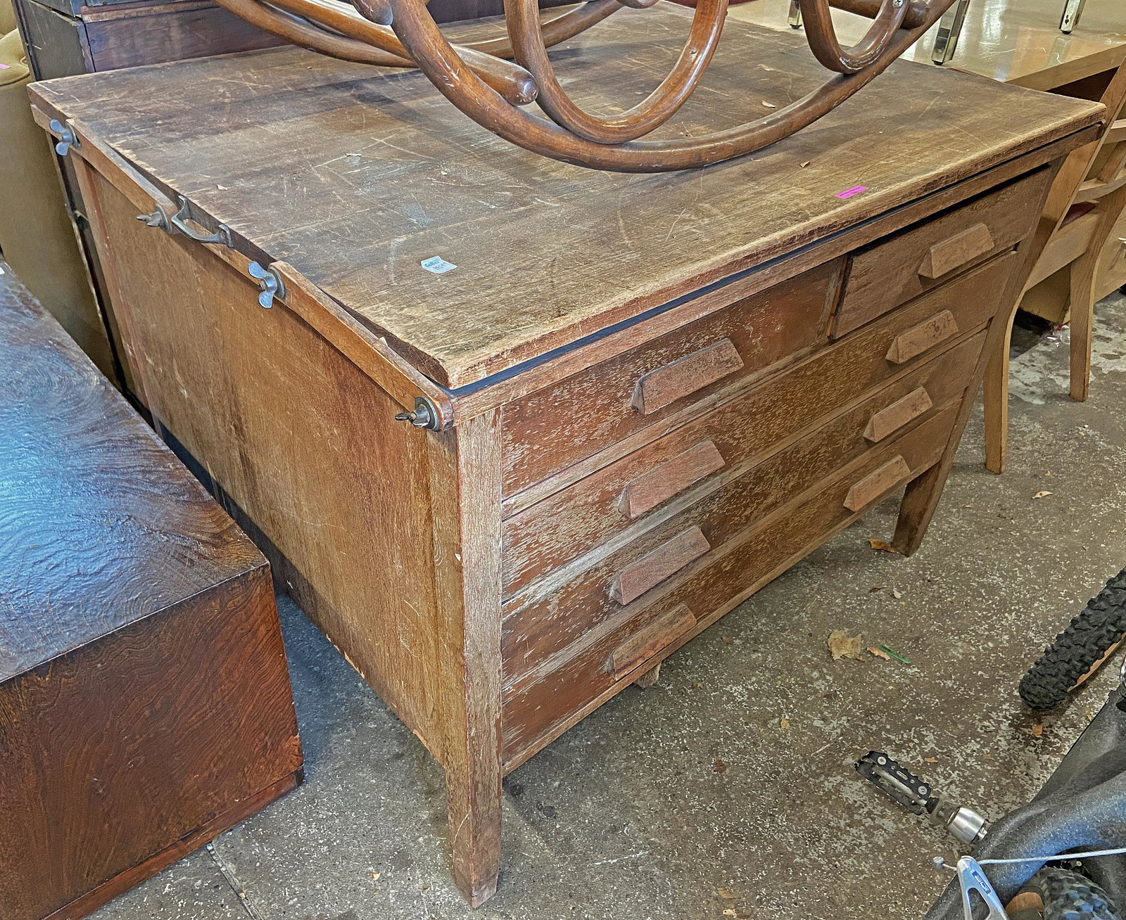 Antique Blueprint Cabinet or Map File. (1 of 1)