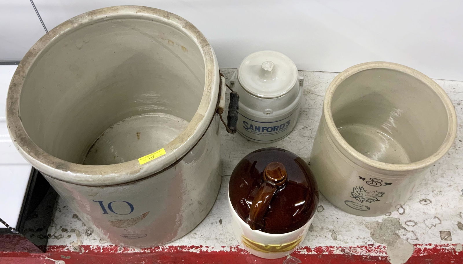 Lot of Antique Crocks and Jars - Red Wing, etc. (1 of 4)