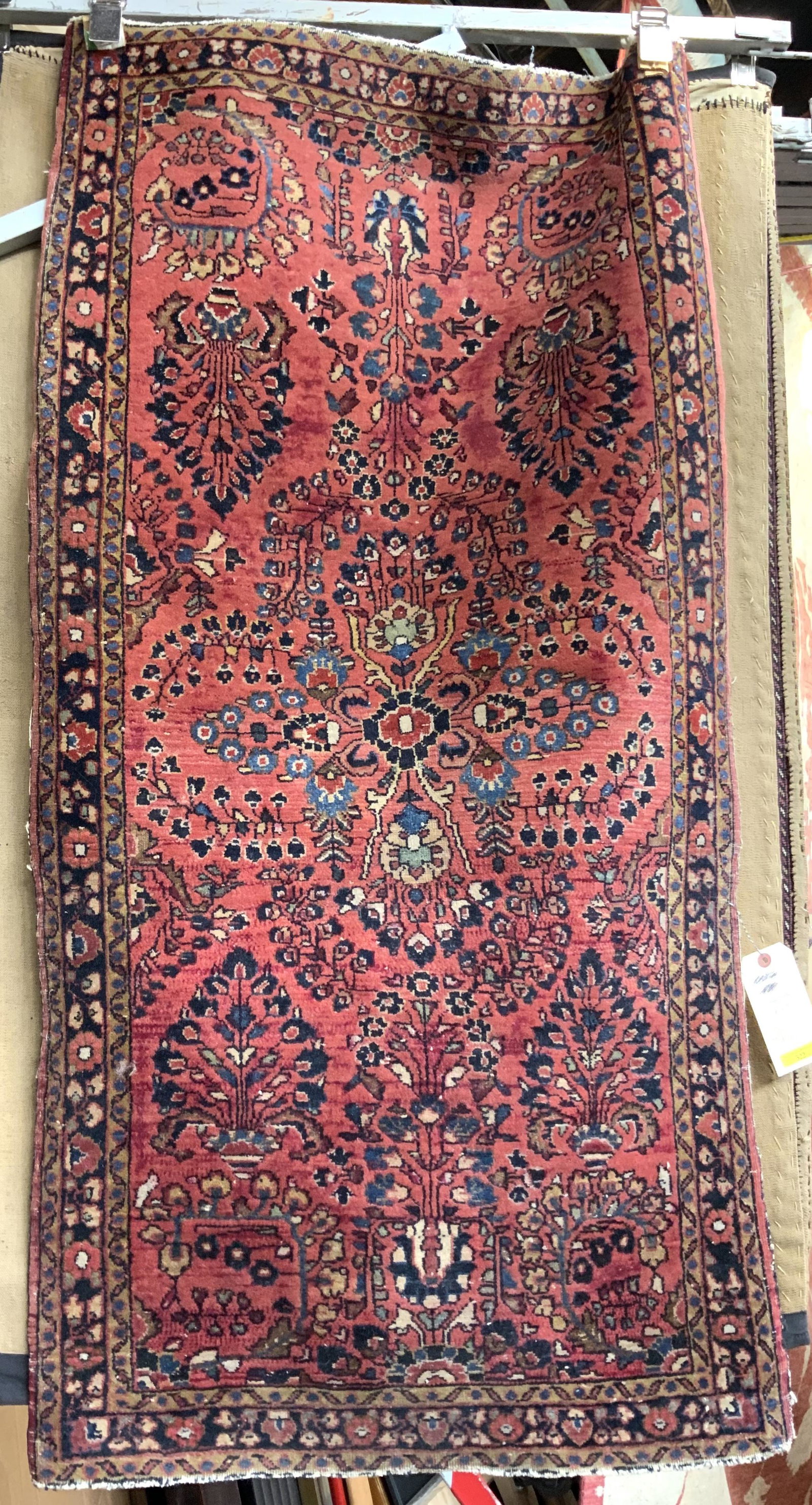 2' 4" x 4' 7" Persian Sarouk Rug. (1 of 2)