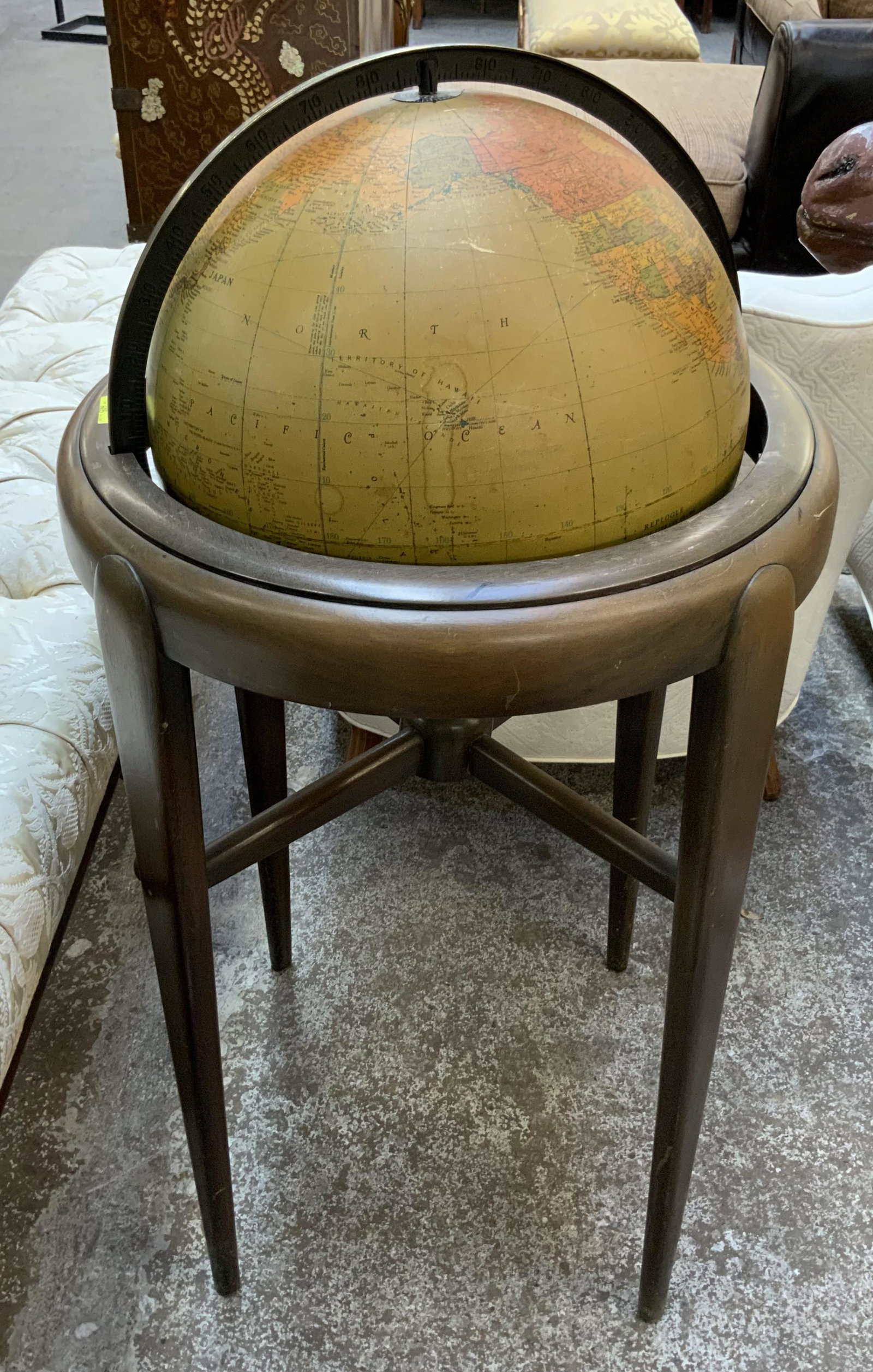 Replogle Globe Co. 15" Globe on Walnut Stand. (1 of 1)
