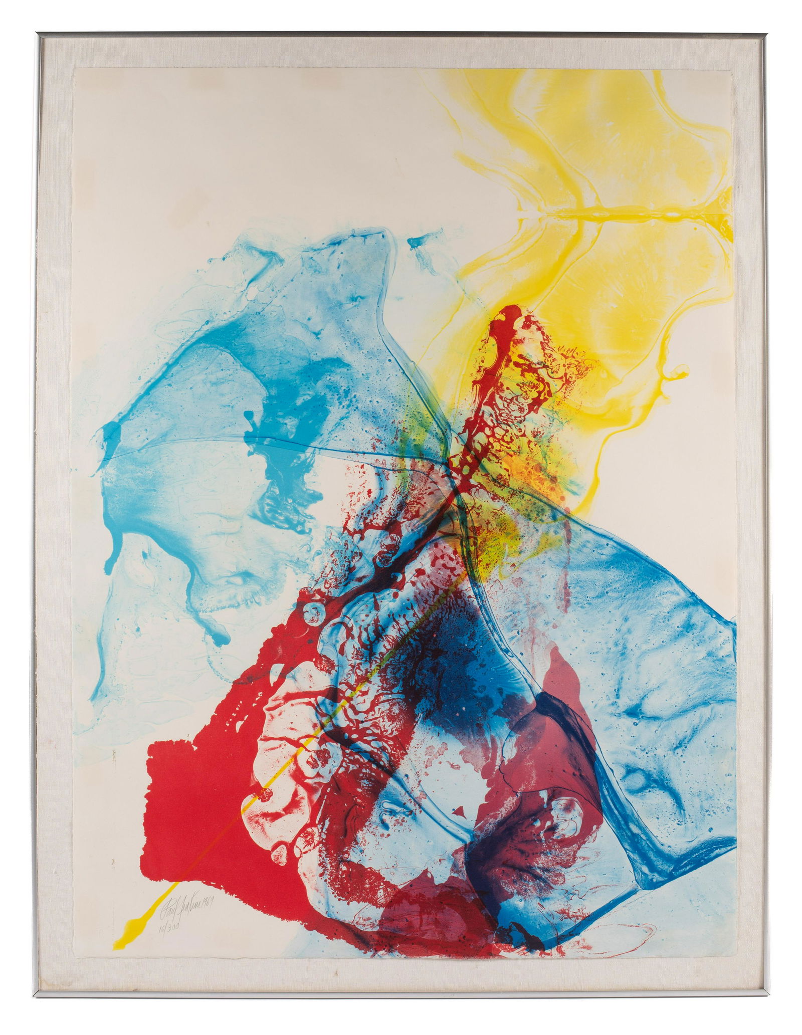 Abstract Lithograph Signed Paul Jenkins. (1 of 4)