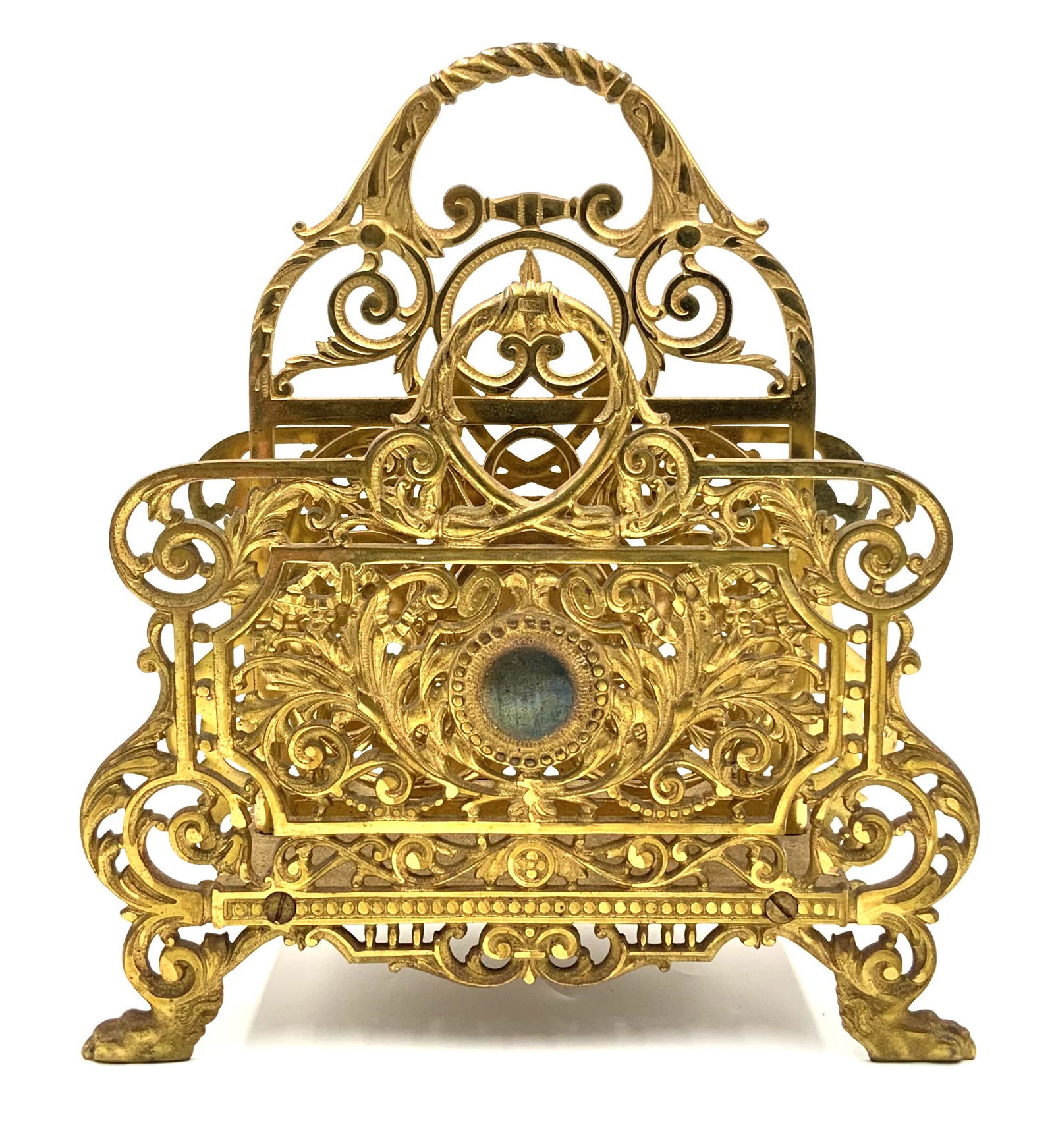 Bradley & Hubbard Gilded Cast Iron Letter Holder. (1 of 3)