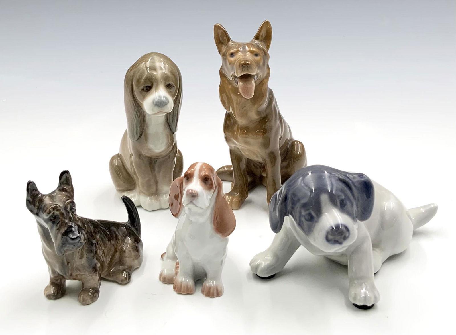 Lot of 5 Dog Figurines- Lladro, Copenhagen, etc. (1 of 7)