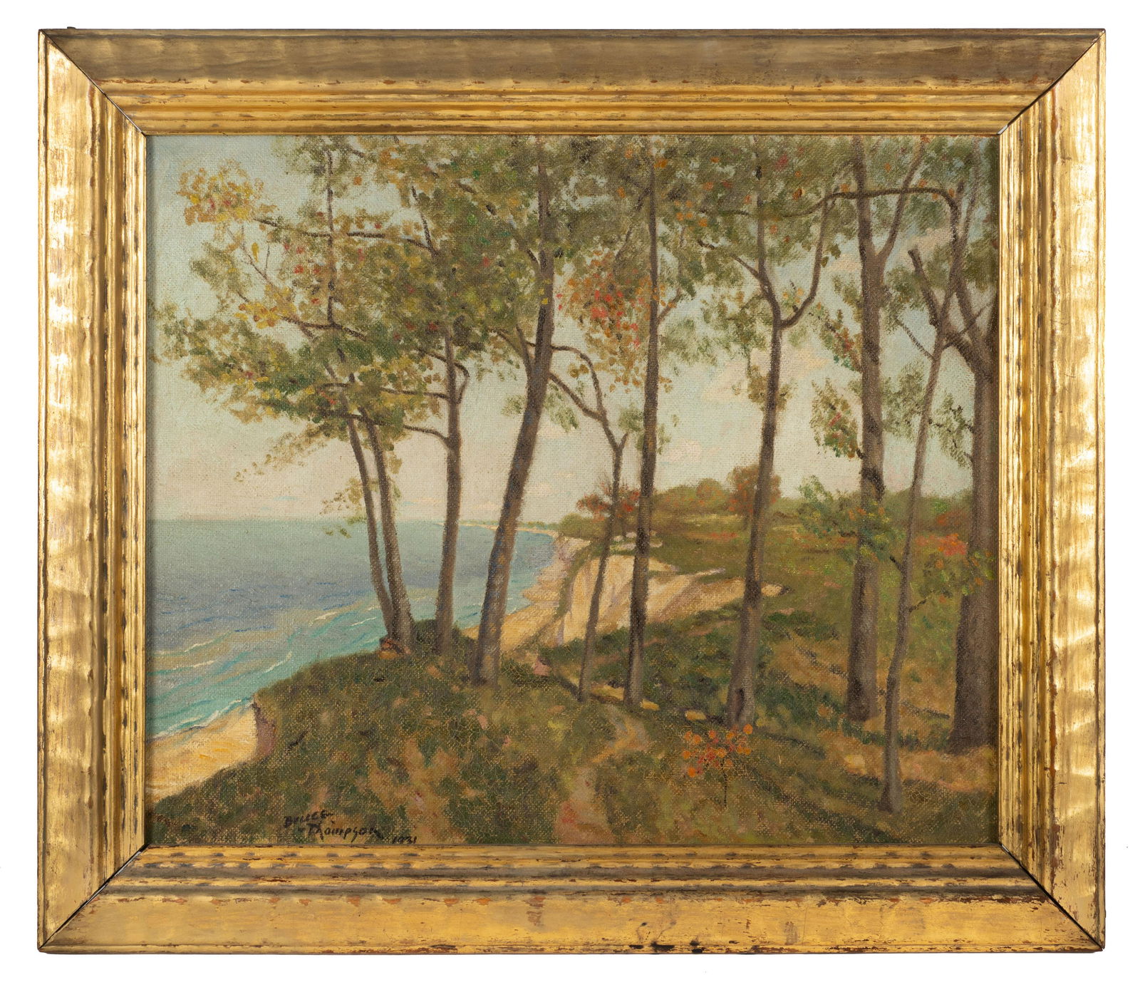 Vintage Oil Landscape Signed Bruce Thompson. (1 of 7)