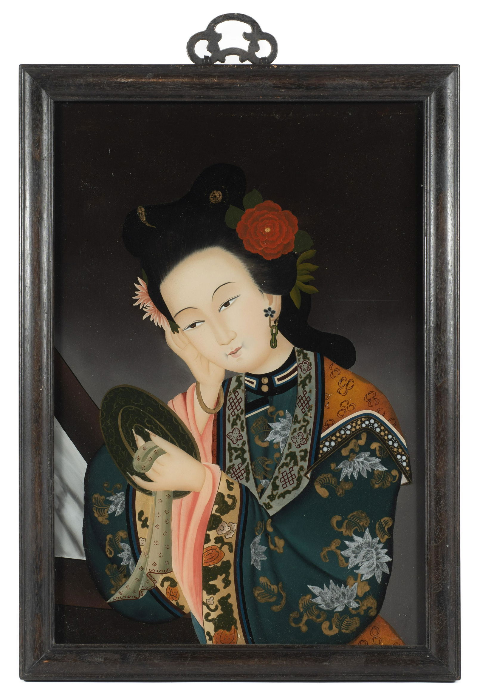 Chinese Reverse Painting on Glass. (1 of 3)