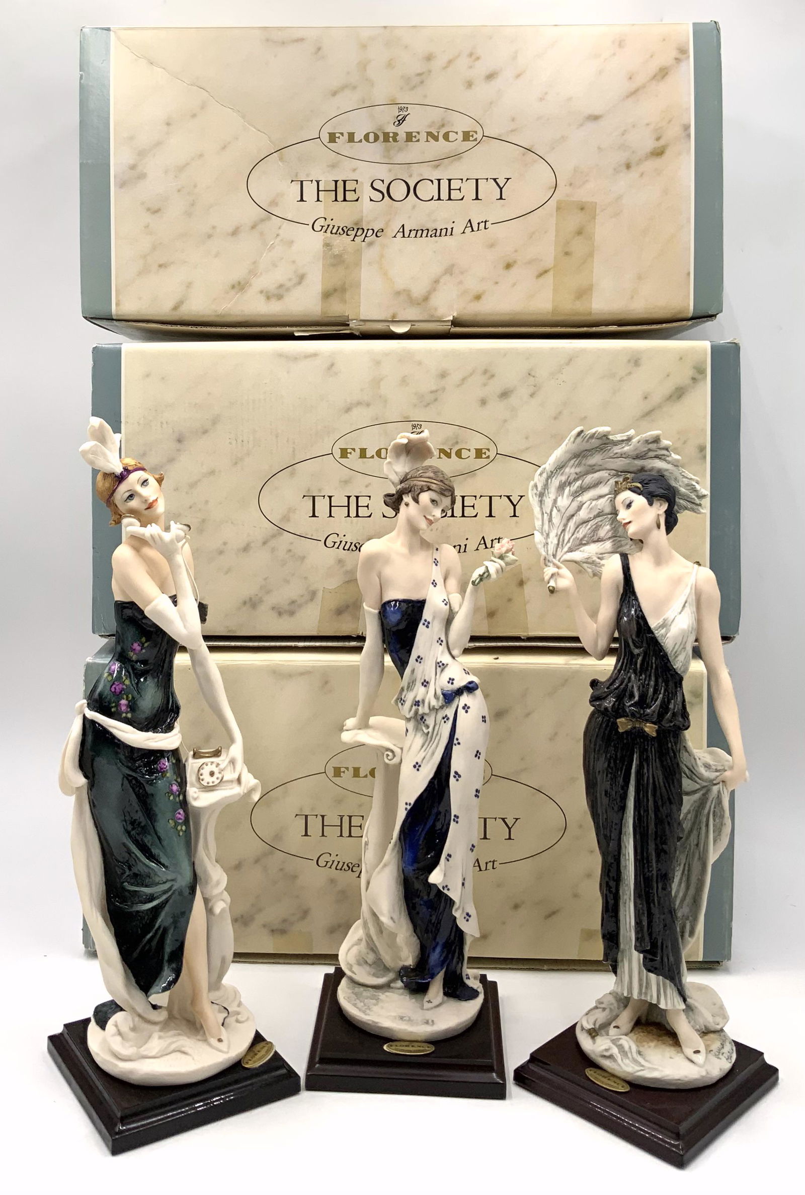 Lot of 3 Giuseppe Armani Art Deco Figurines. (1 of 4)