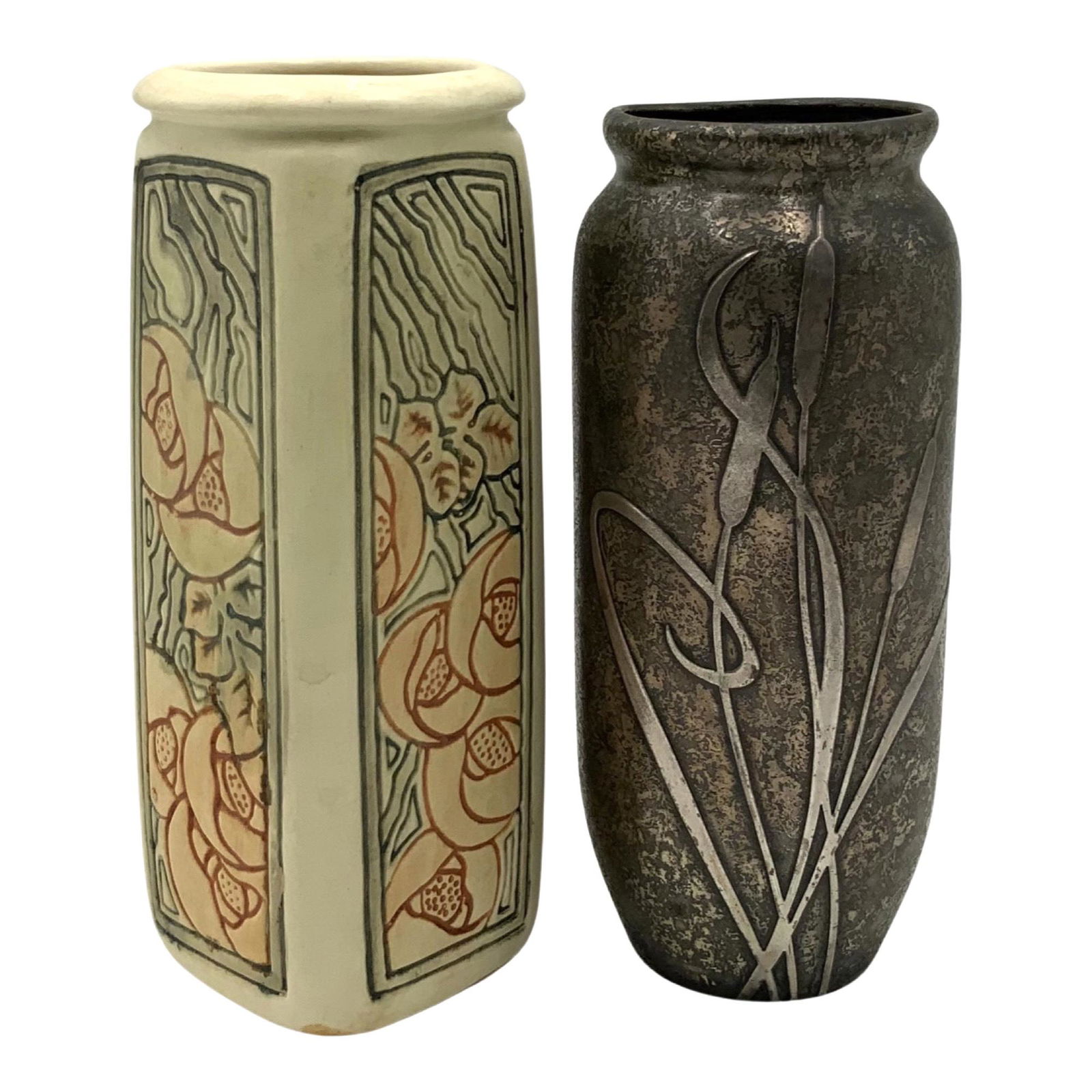 Lot of 2 Arts & Crafts Vases- Heinz, Weller. (1 of 3)