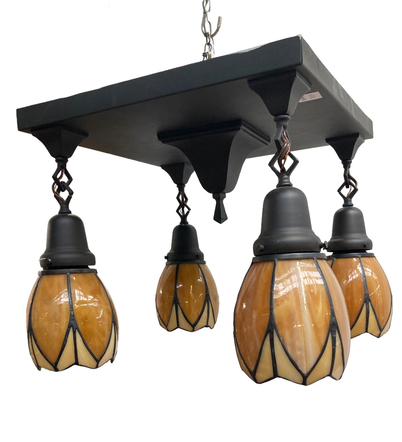 Rejuvenation Hardware Fixture w/ 4 Tulip Shades. (1 of 1)