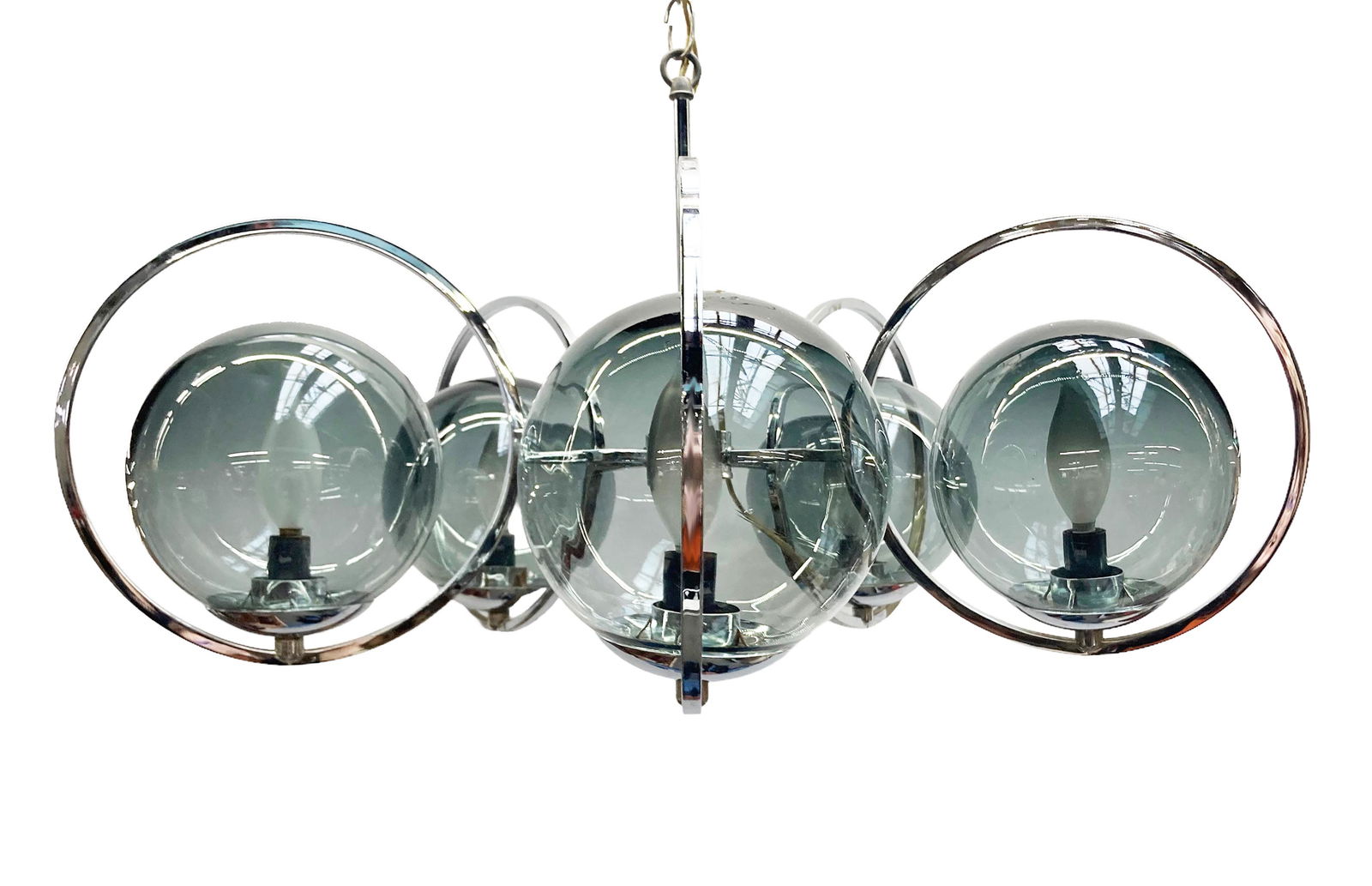 Chrome Mid-Century Modern Light Fixture. (1 of 1)
