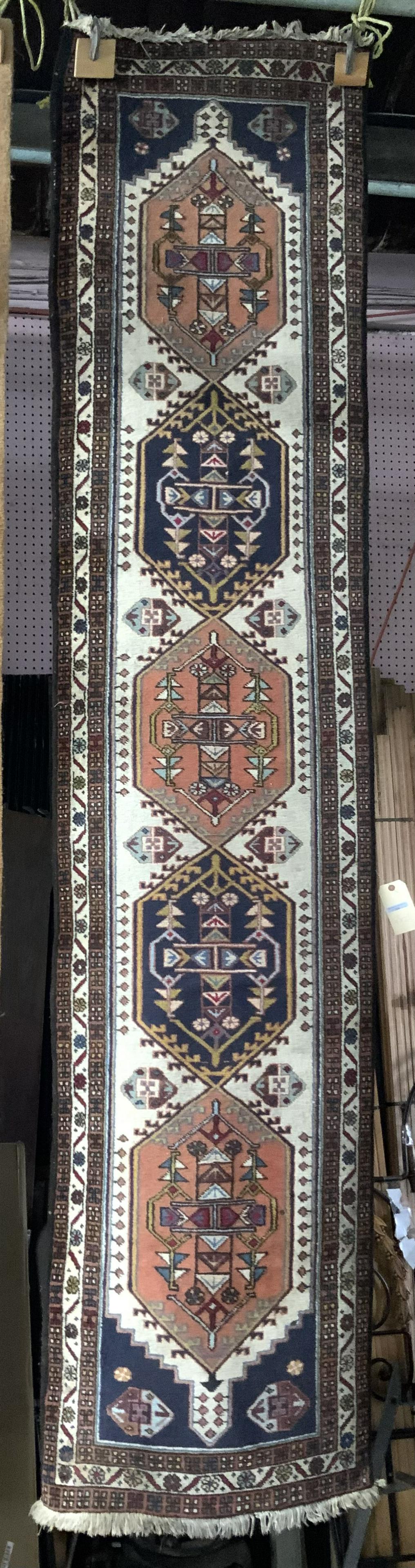 9' 8" X 2' 4" Geometric Pattern Oriental Rug. (1 of 3)