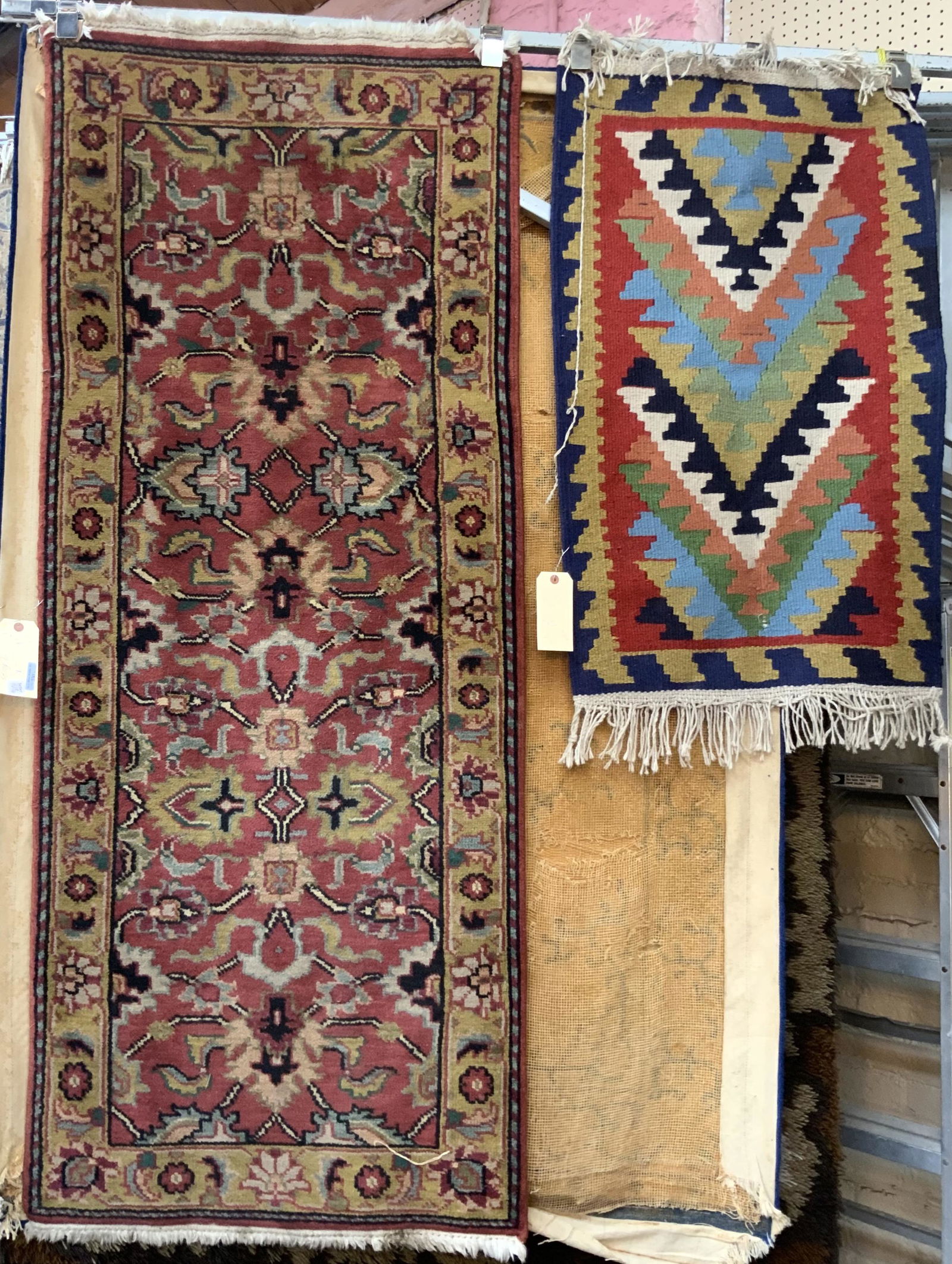 Lot of 2 Rugs, 5' 2" Runner & 3' 3" Kelim. (1 of 1)