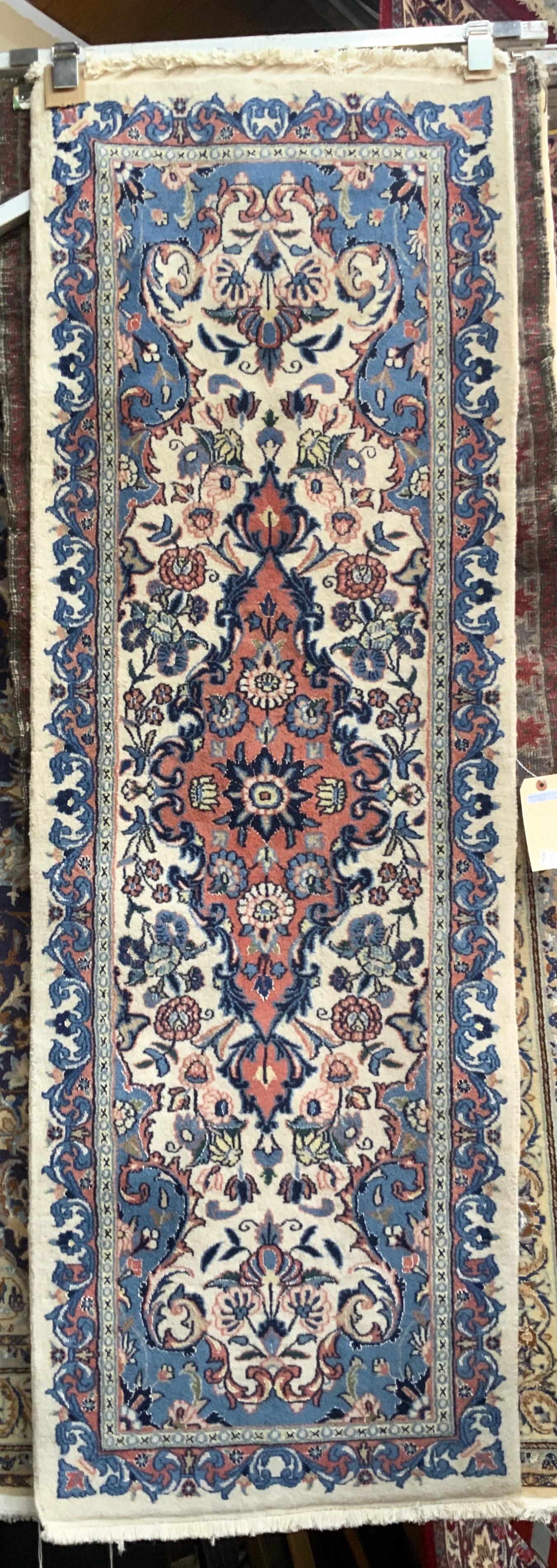 6' 2" X 2' 1" Persian Kashan Runner Rug. (1 of 2)