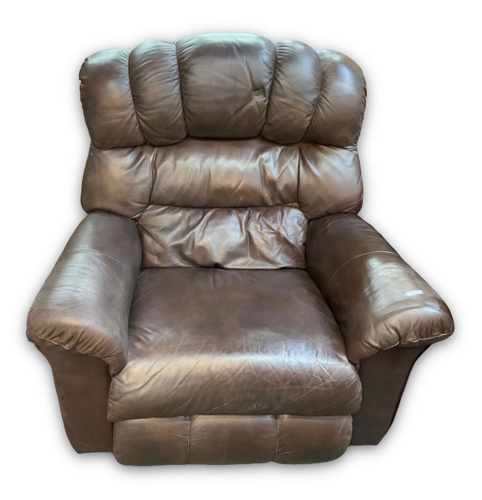 Oversized Leather Platform Recliner. (1 of 1)
