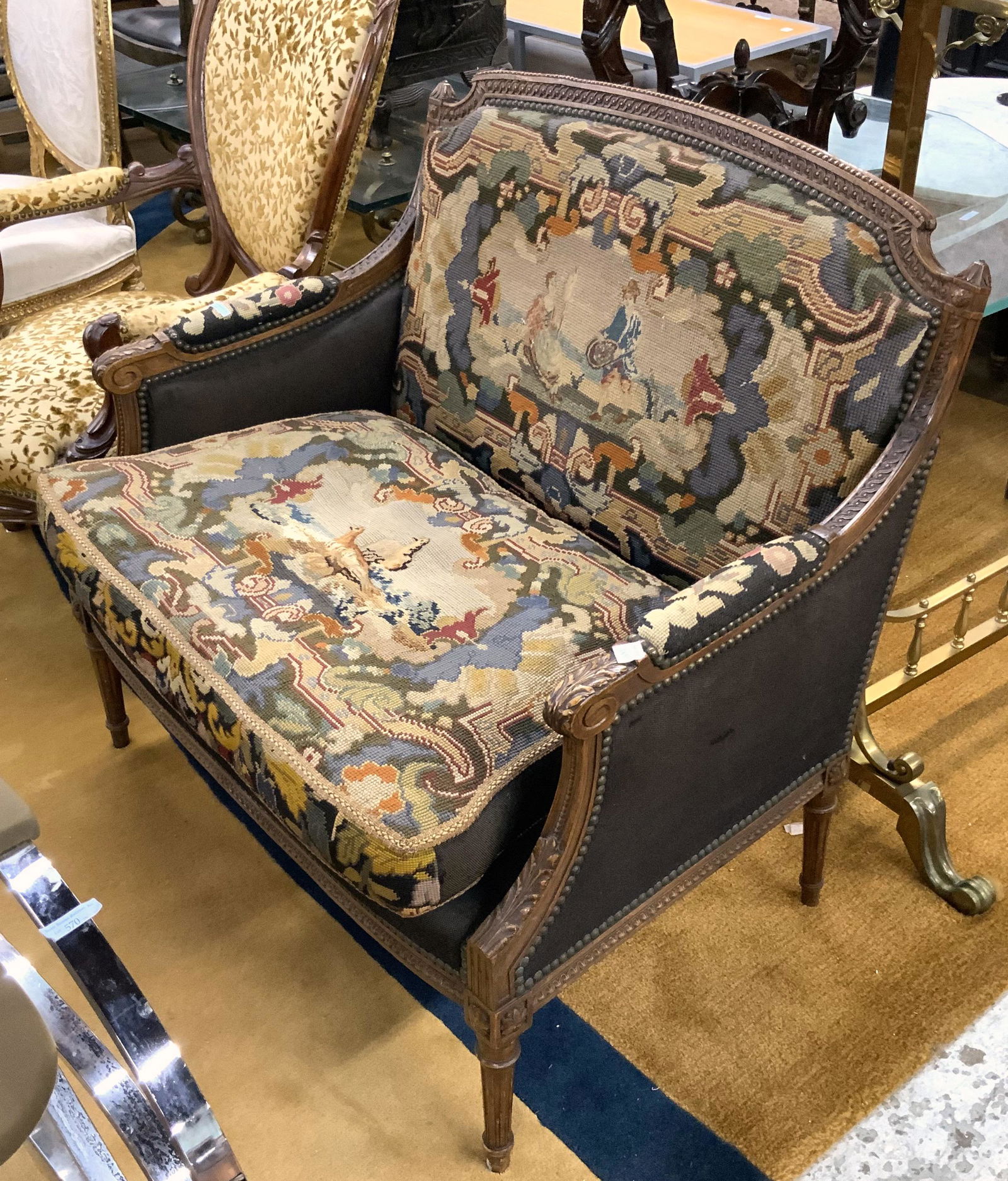 French Needlepoint Tapestry Oversized Chair. (1 of 1)