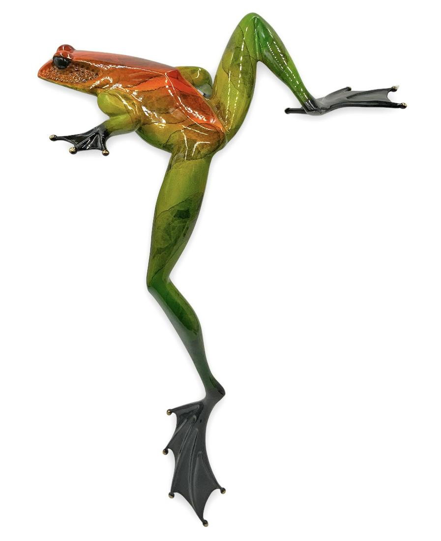 Tim Cotterill Bronze Multicolor Frogman Sculpture. (1 of 5)