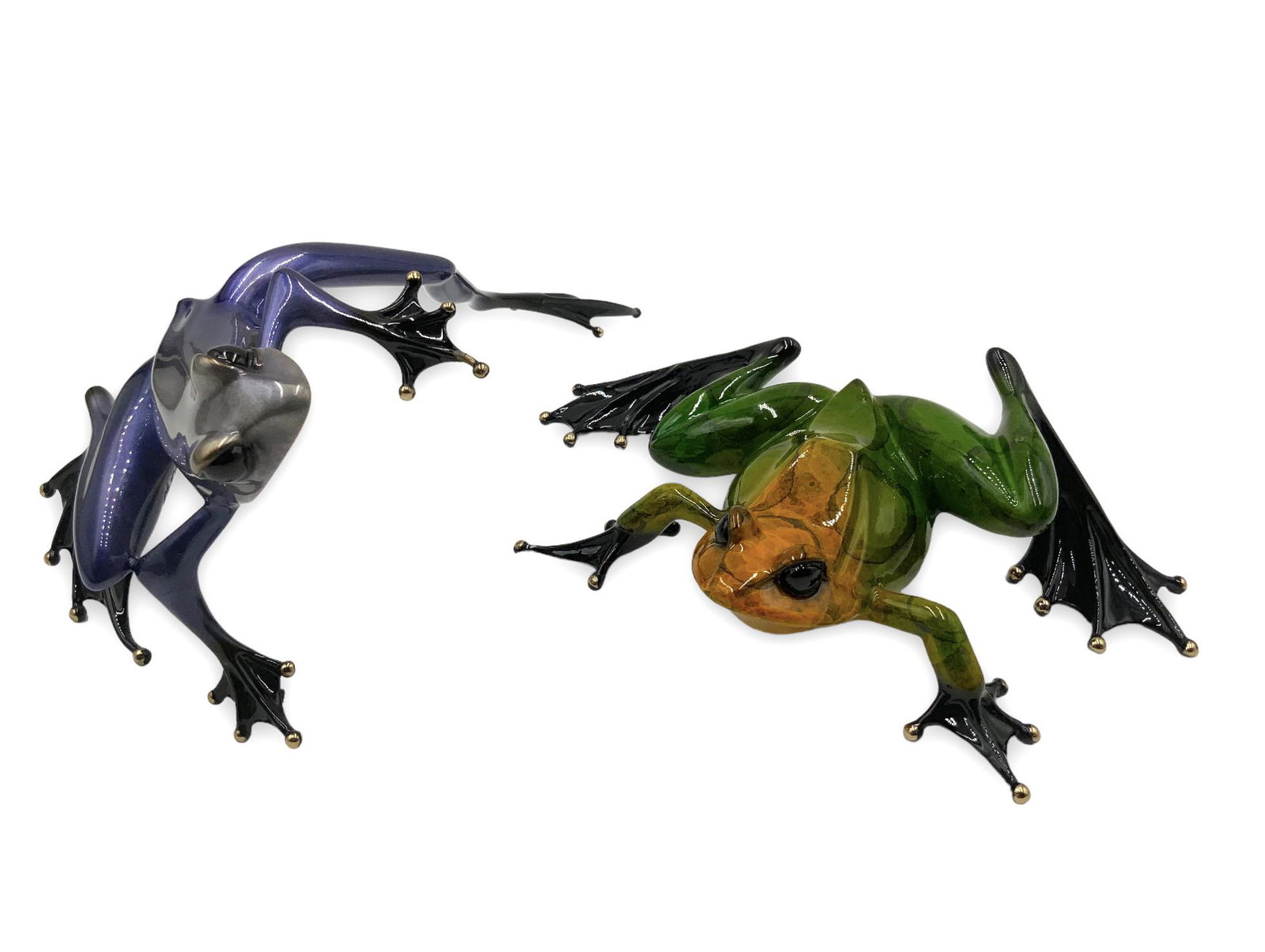 Lot of 2 Tim Cotterill Bronze Frogs. (1 of 4)