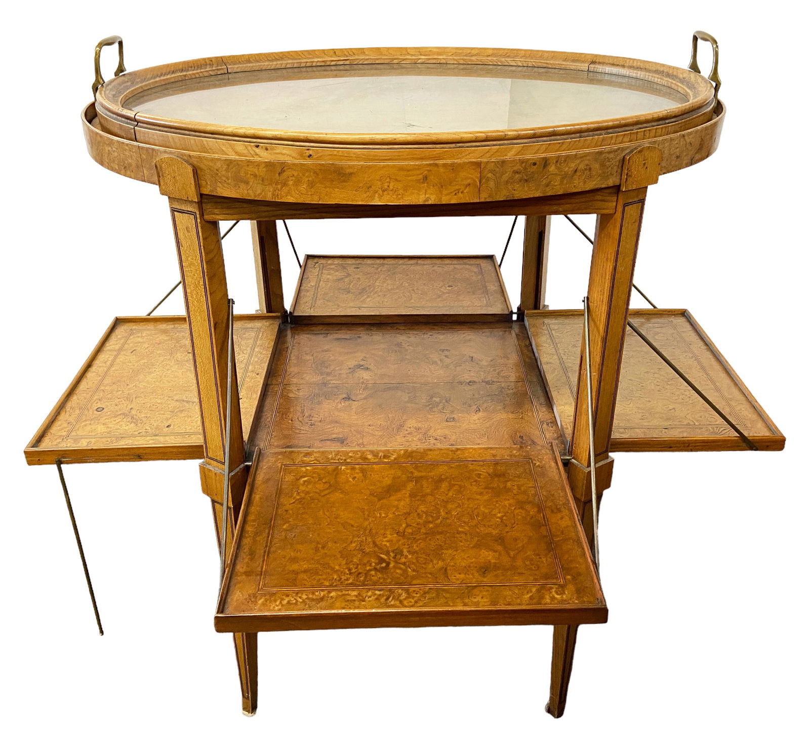 Antique Tray Table w/Pull-Out Sides. (1 of 2)