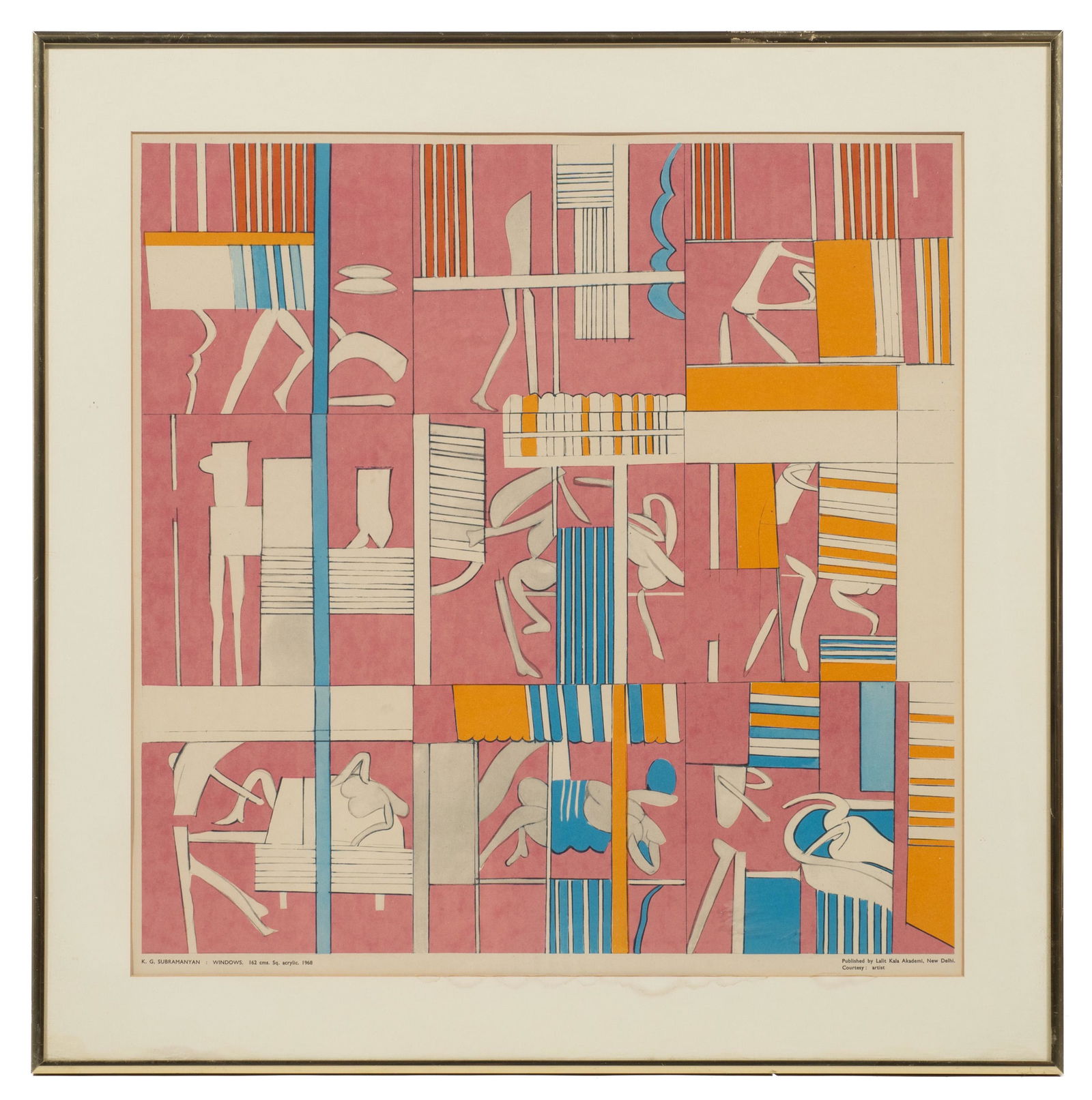 Framed Poster of KG Subramanyan "Windows" ca.1968. (1 of 6)