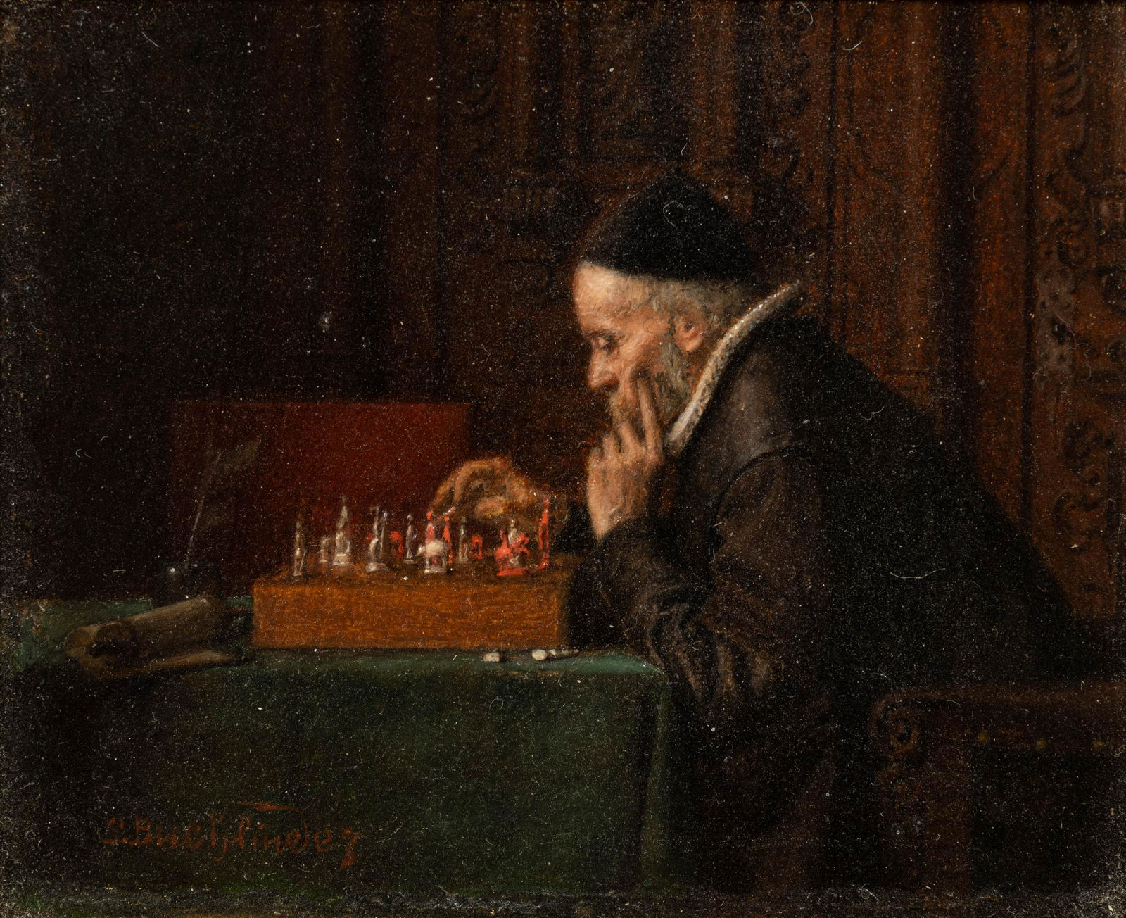 Small Oil Painting Attributed to Simeon Buchbinder (1 of 5)
