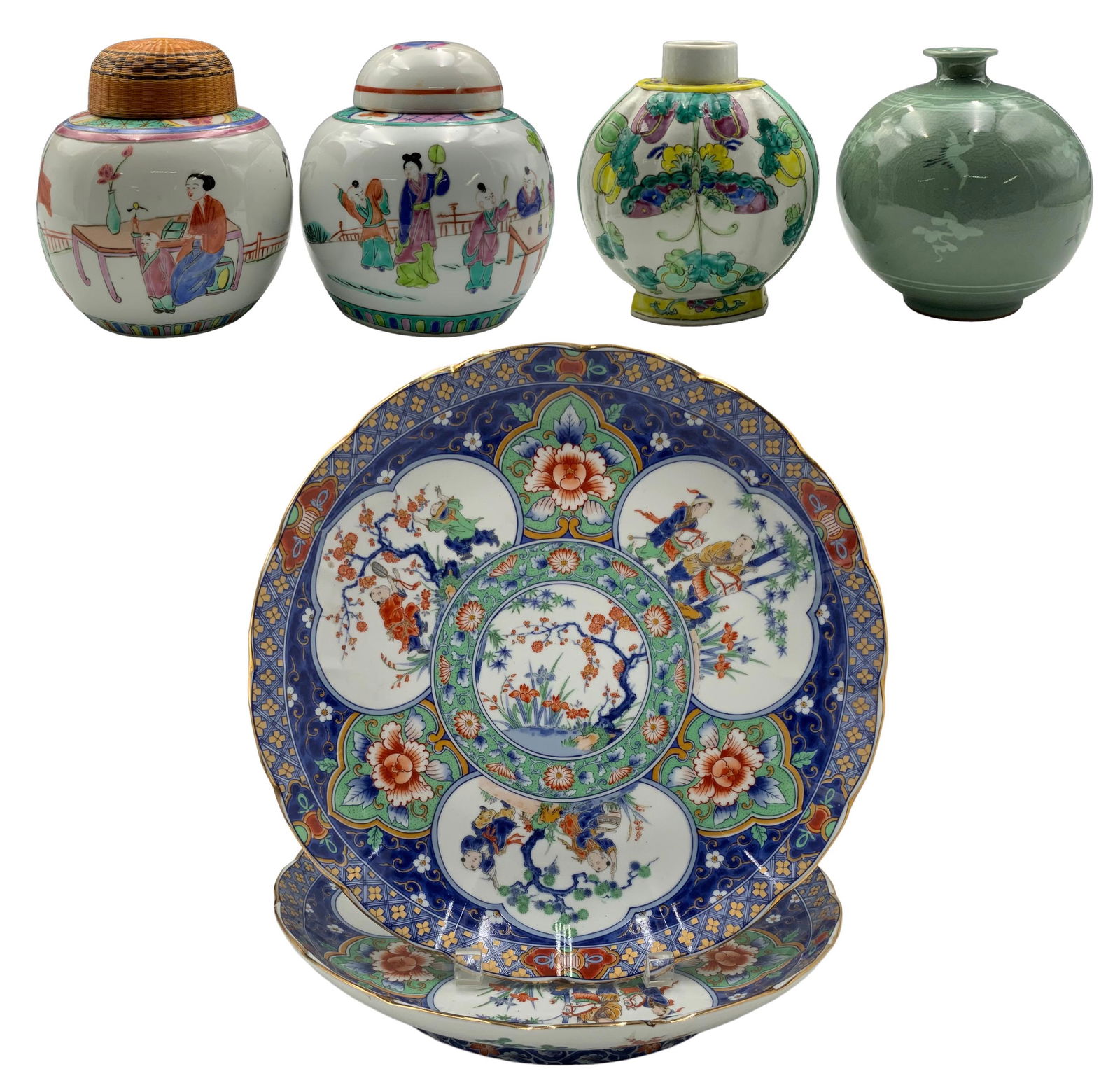 Lot of Mostly Japanese Porcelain. (1 of 2)