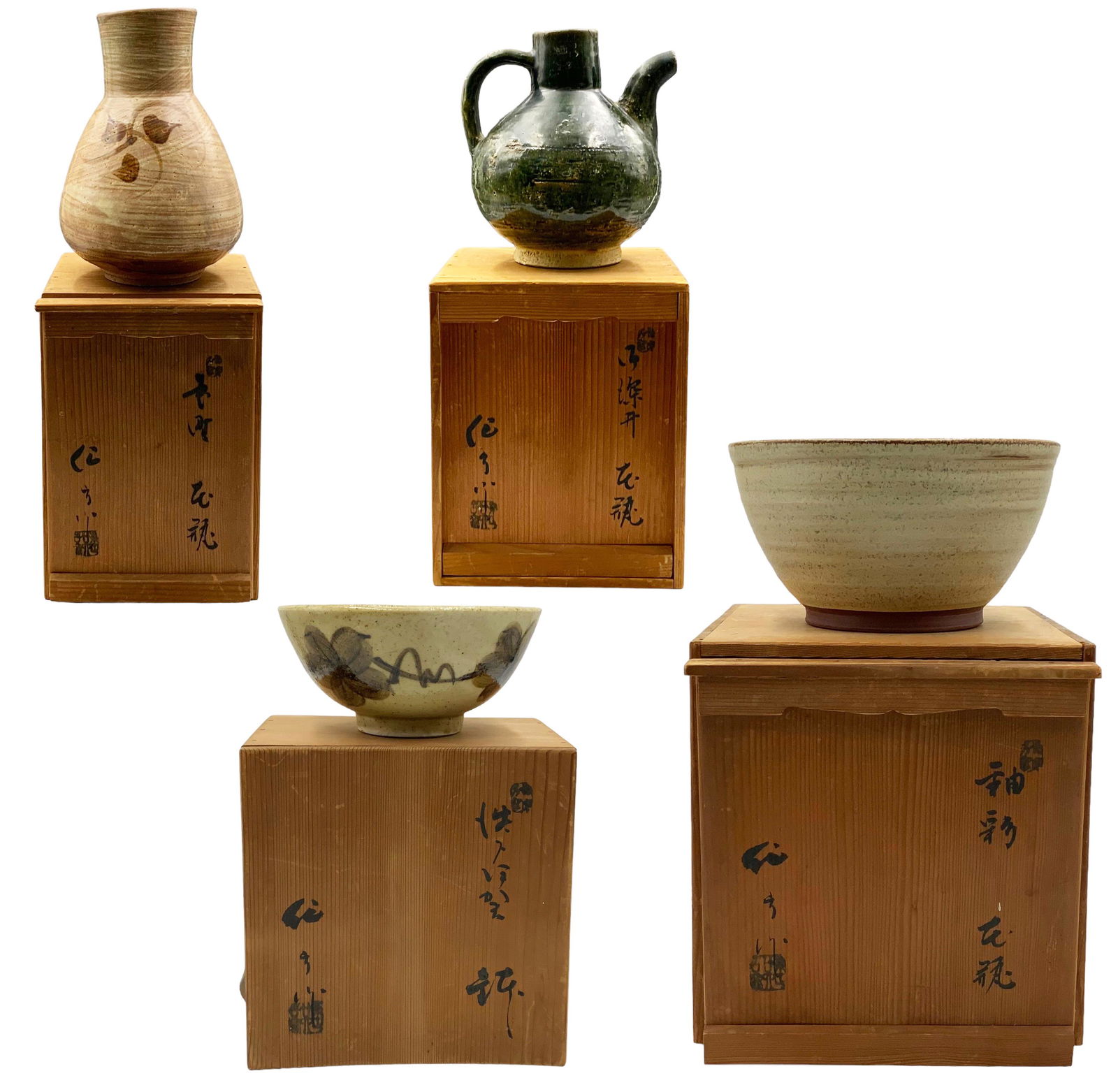 Lot: 4 Pcs. of Asian Pottery, probably Japanese. (1 of 5)