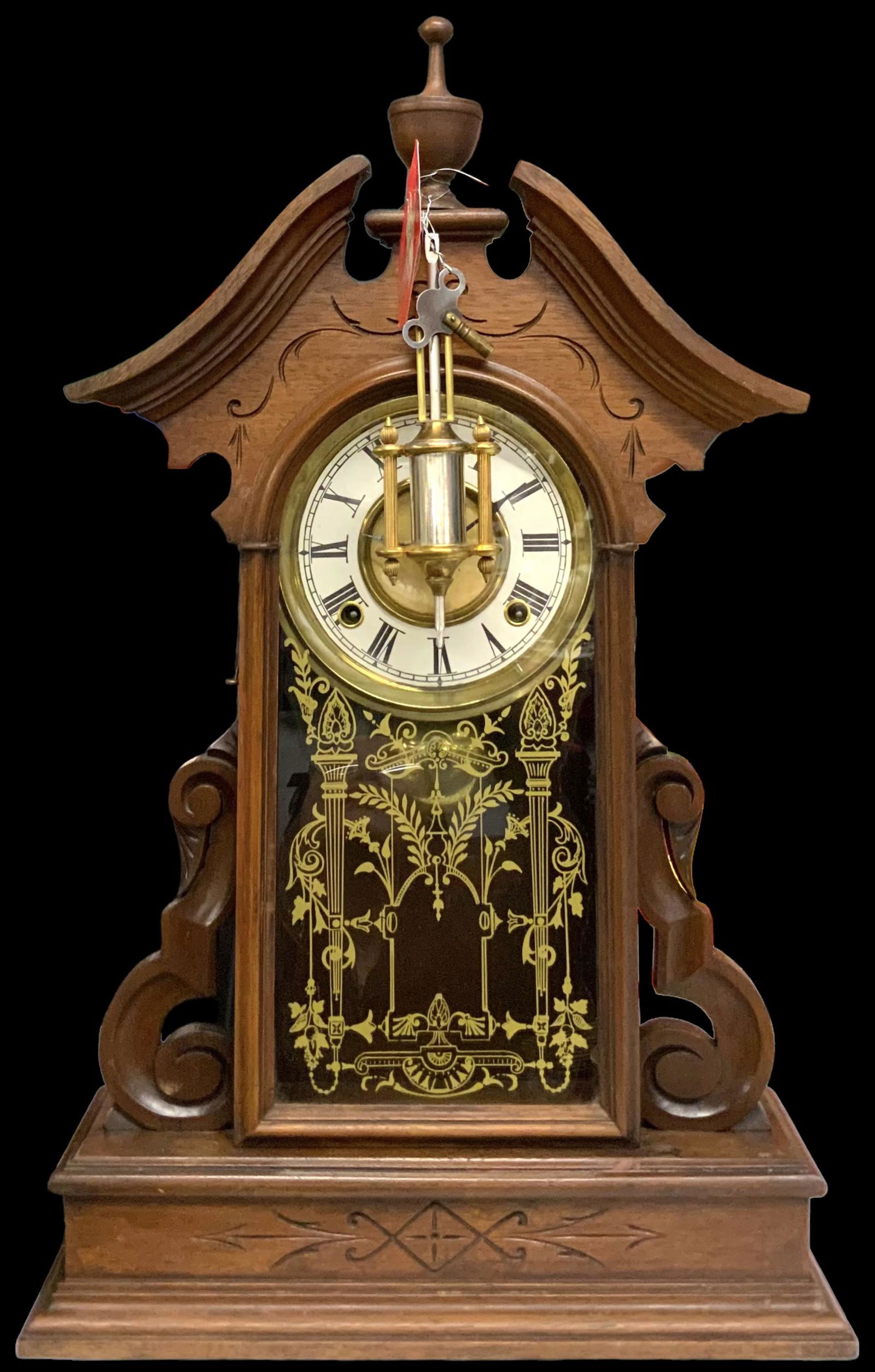 Victorian Kitchen Shelf Clock, Made in USA. (1 of 2)