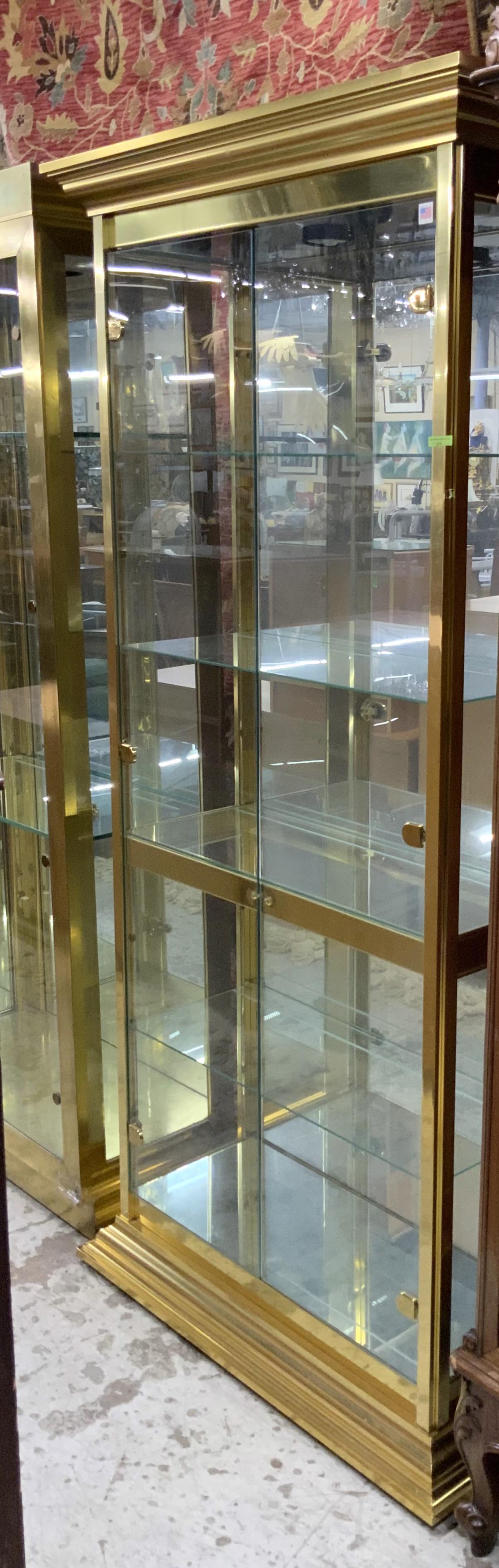 Upscale Brass and Glass Display Cabinet. (1 of 1)