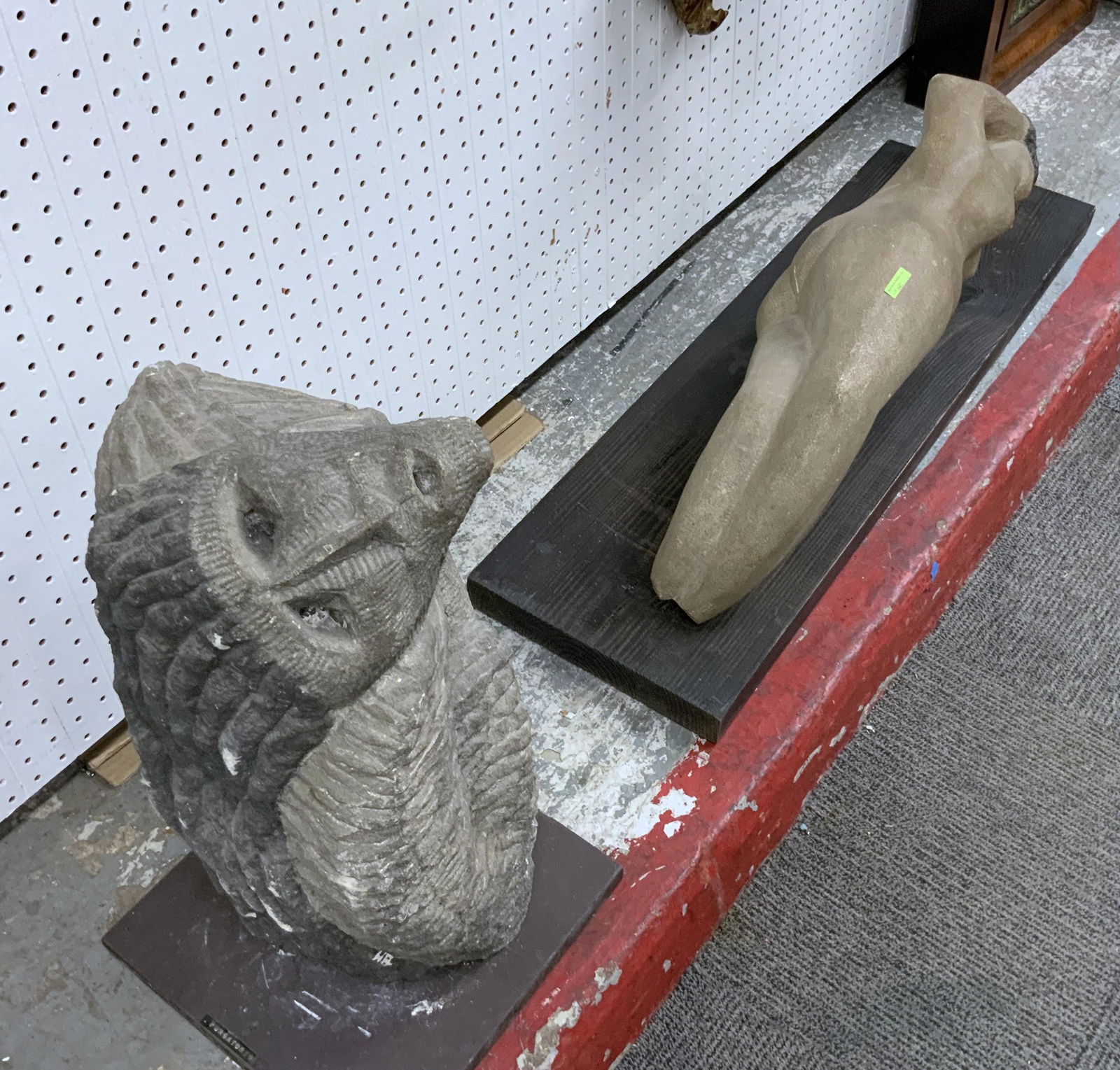 Lot of 2 Large Stone Carvings. (1 of 2)