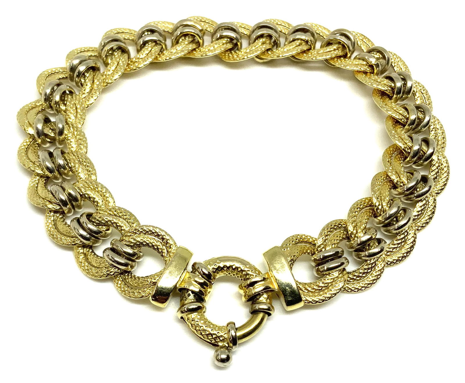 14K Gold Double-Link Bracelet. (1 of 3)