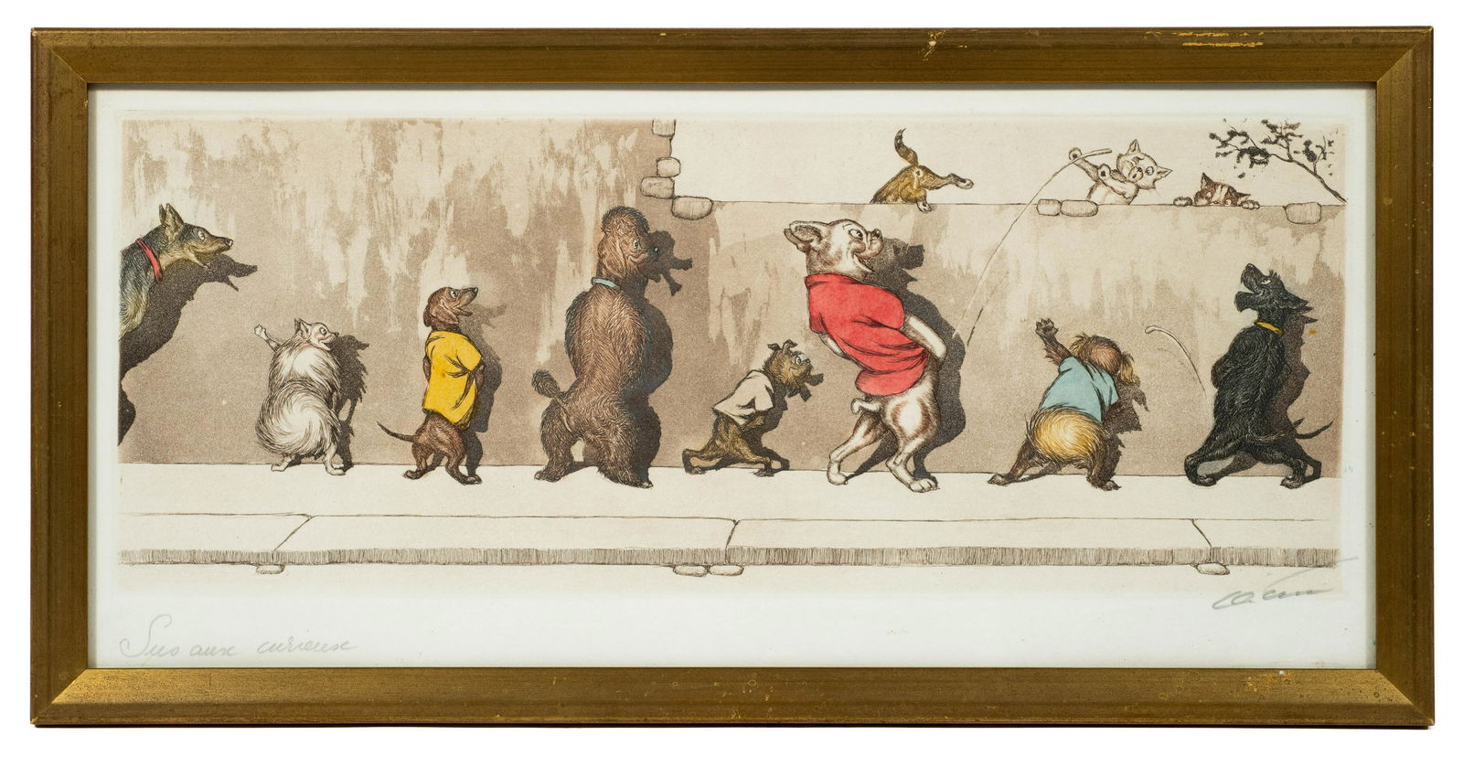 Boris O'Klein Etching from "Dirty Dogs of Paris". (1 of 4)