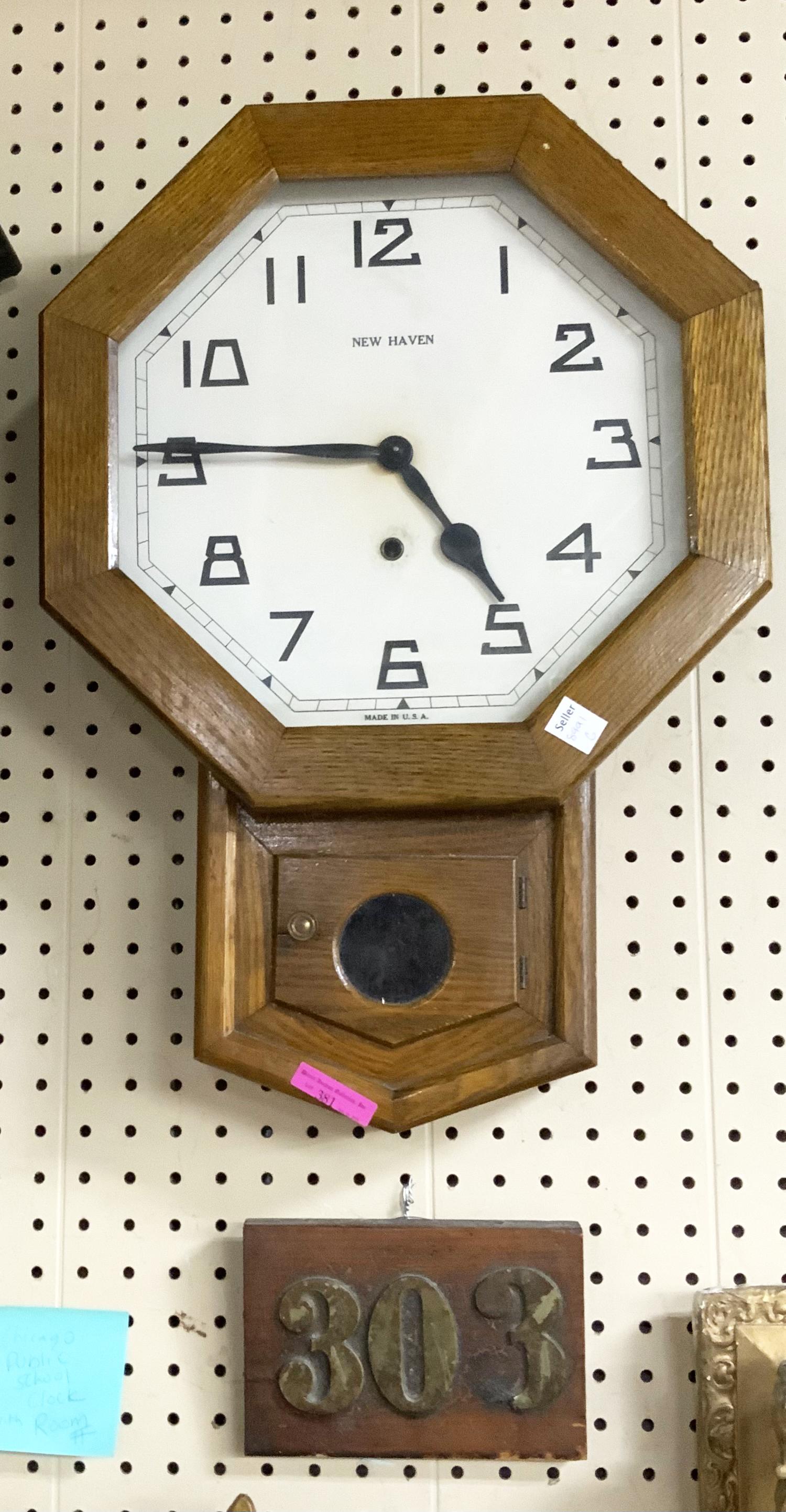 Chicago Public School Keywind Room Clock, Rm 303. (1 of 1)