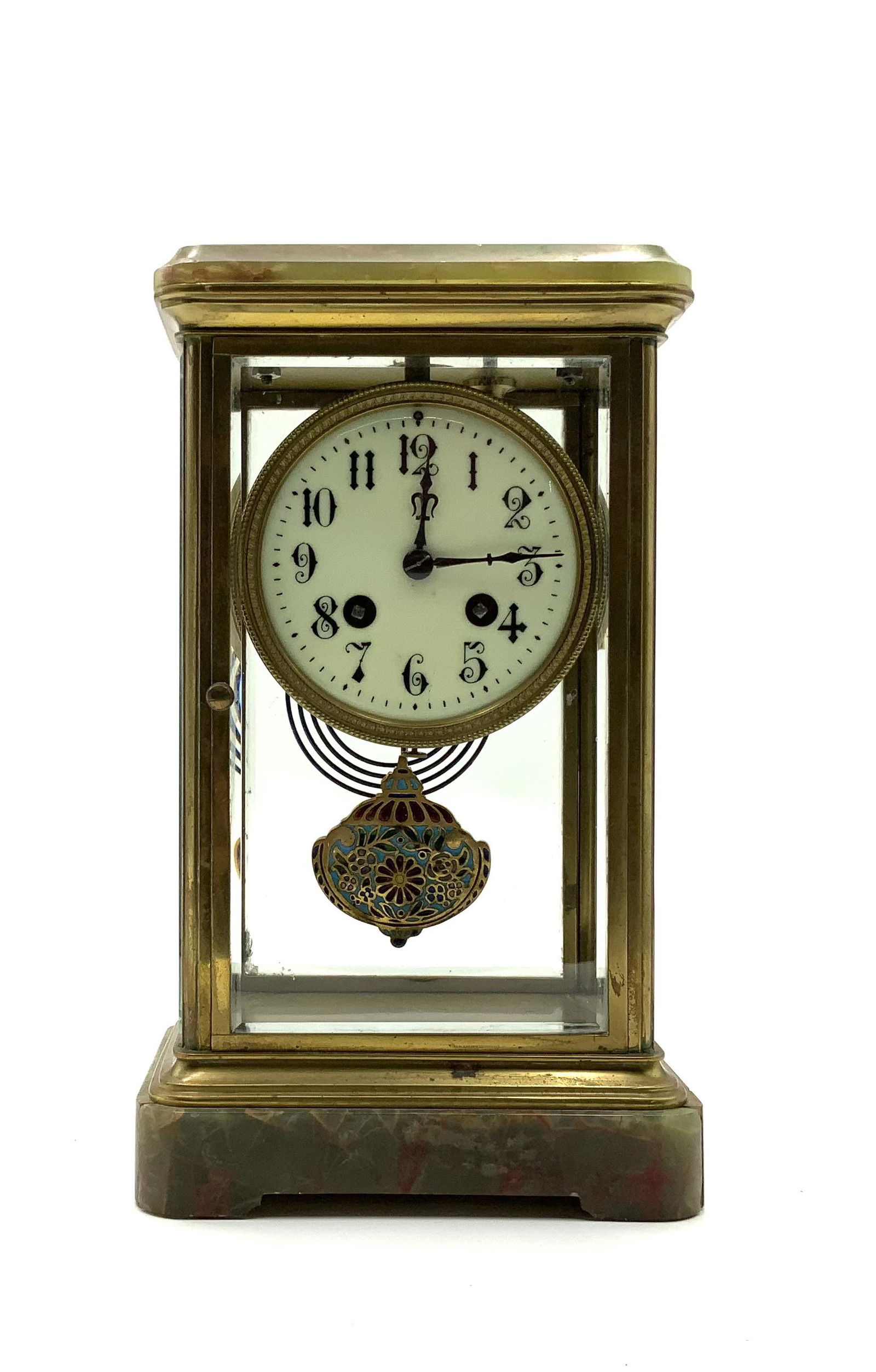 Antique French Onyx and Bronze Shelf Clock. (1 of 4)