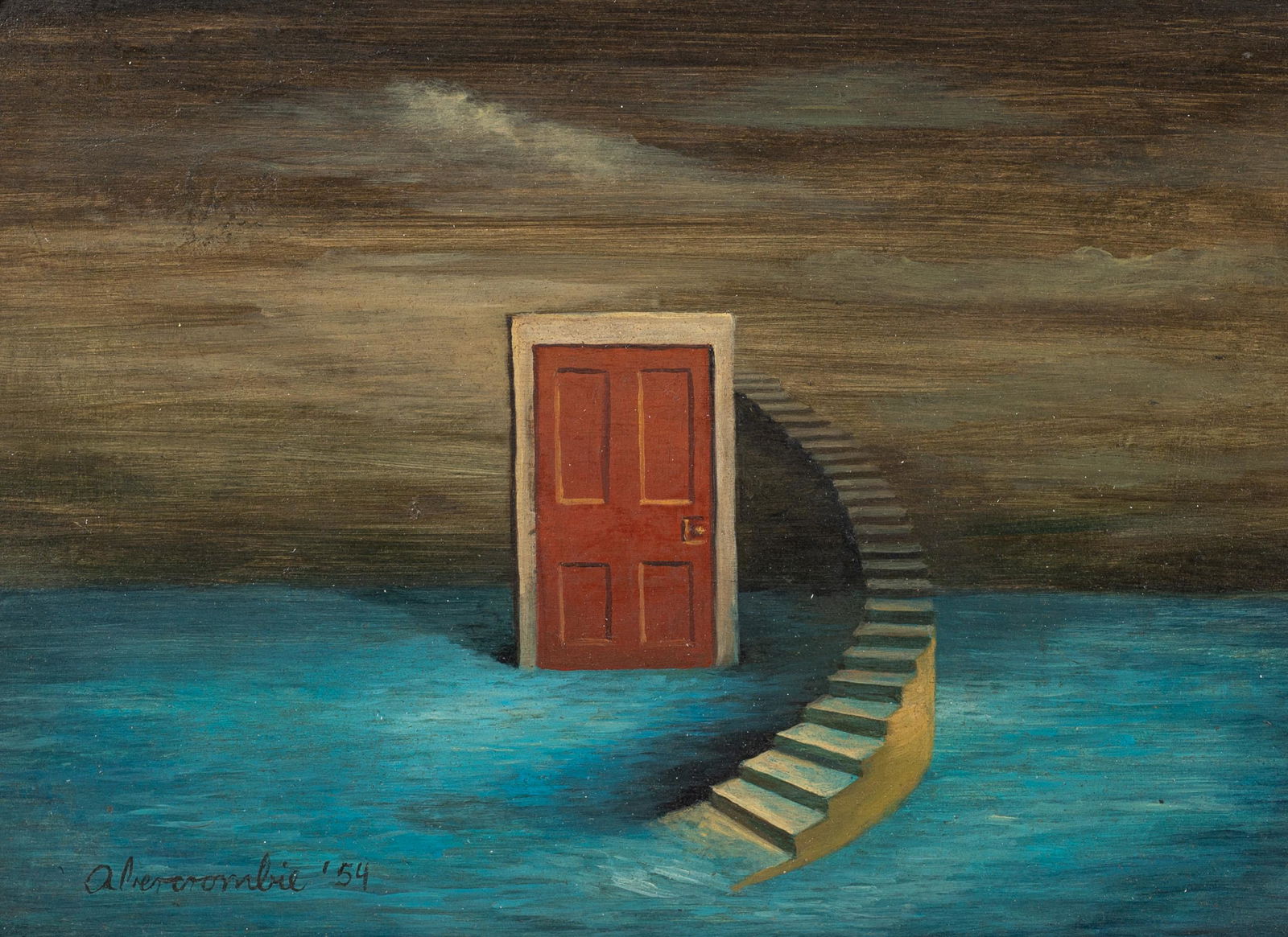 Painting of a Door, Style of Gertrude Abercrombie. (1 of 5)