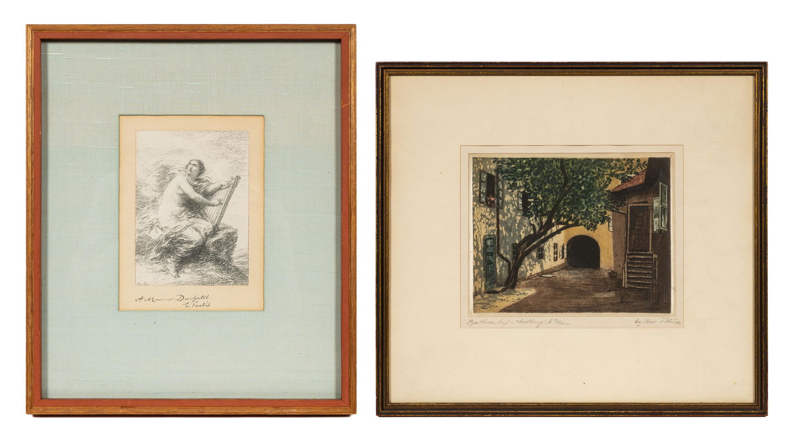 Two Framed Prints, One of Beethoven's House. (1 of 10)