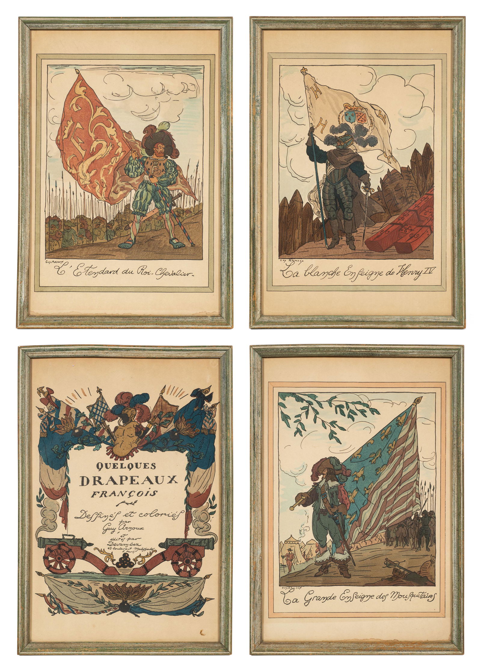 Lot of 4 Prints by Guy Arnoux. (1 of 13)