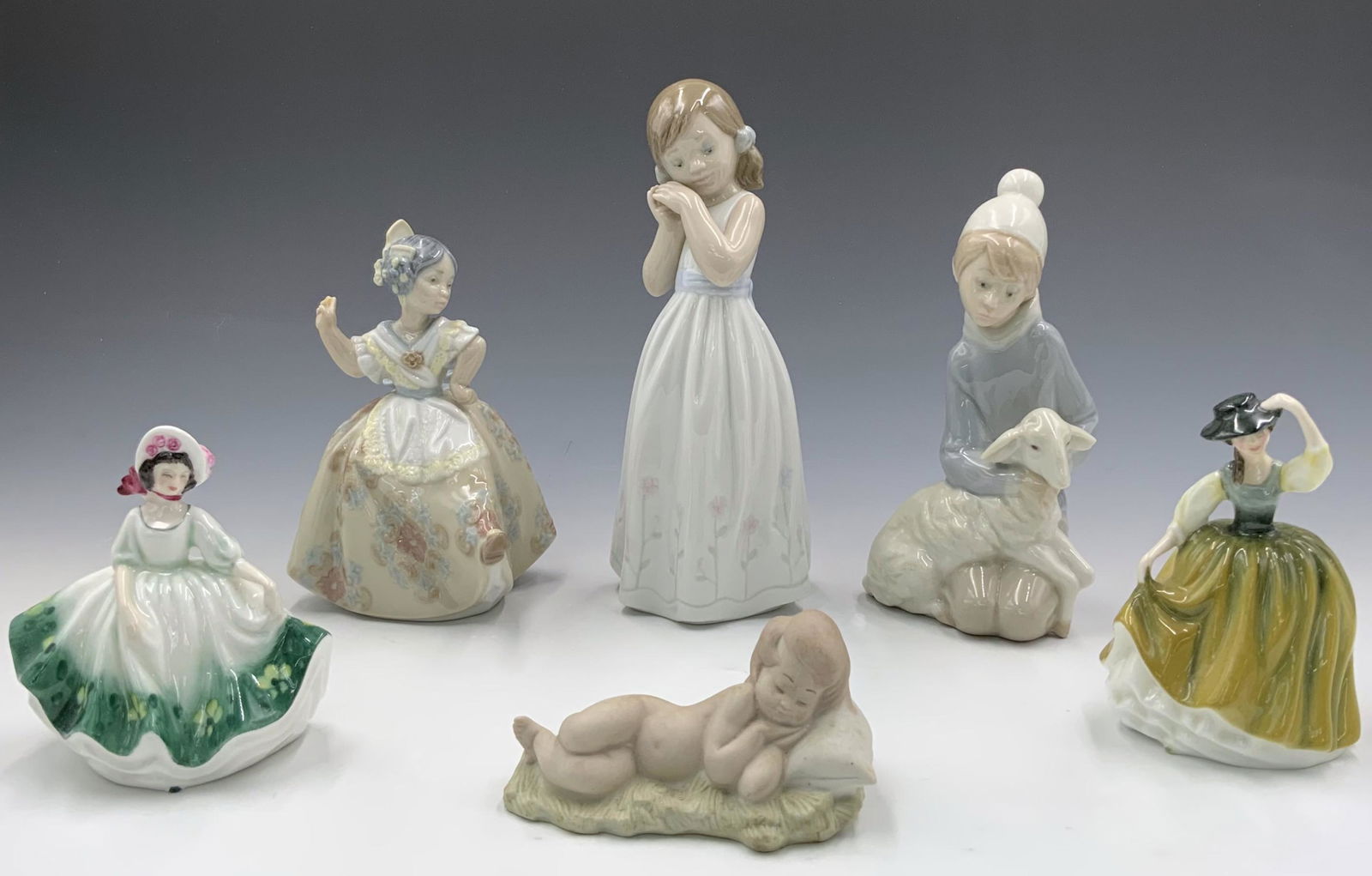 Lot of 6 Porcelain Figurines - Lladro, Etc. (1 of 7)