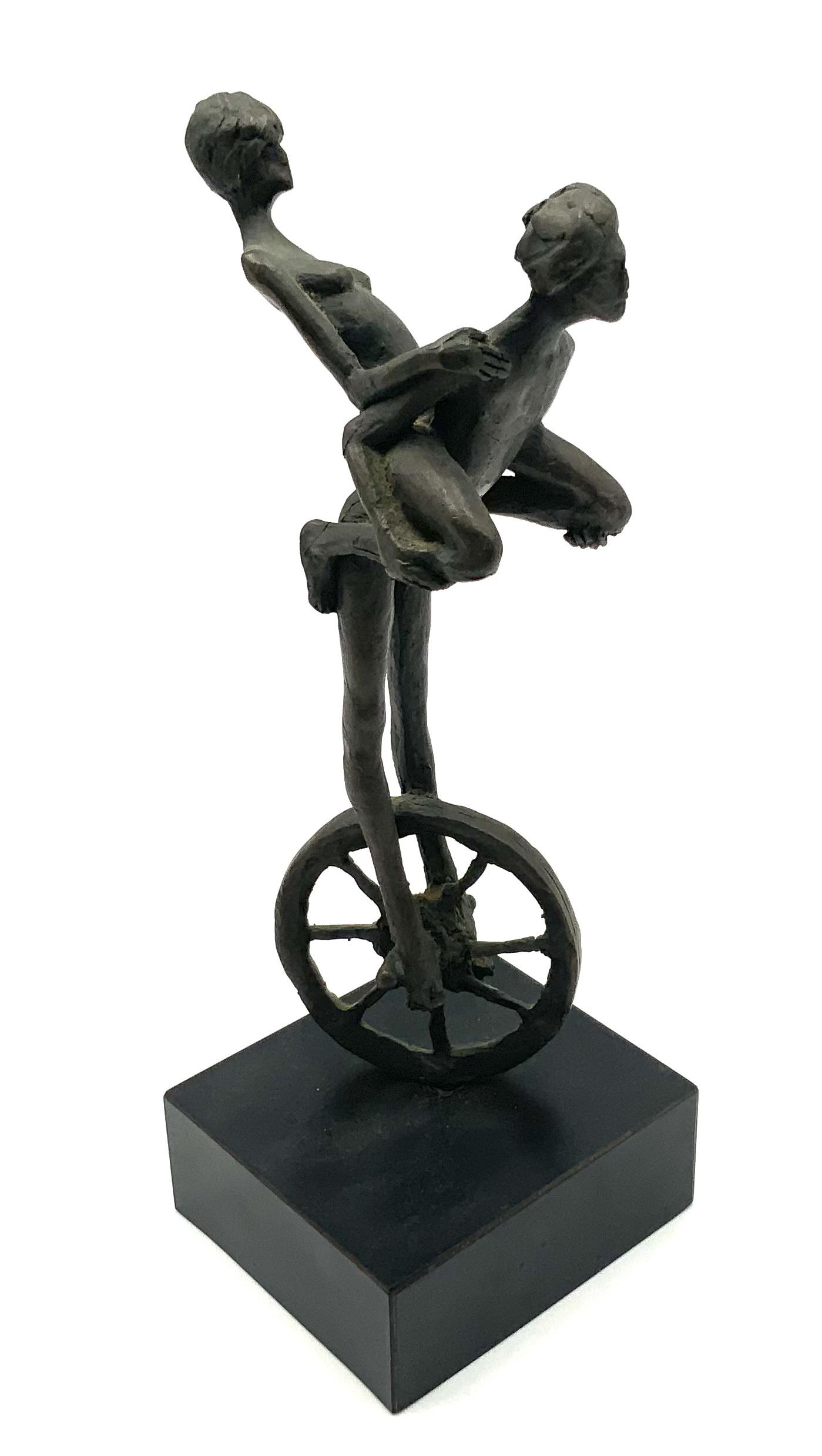 William Tye Bronze - Man & Woman Riding a Unicycle (1 of 5)